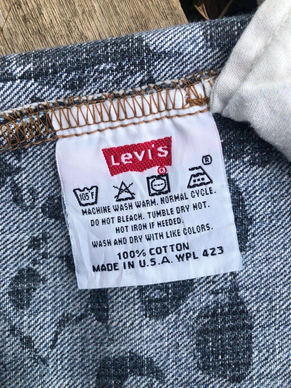 Levi's Vintage Levi's 501 Denim Jeans Skull Design Size US 33 - 5 Thumbnail