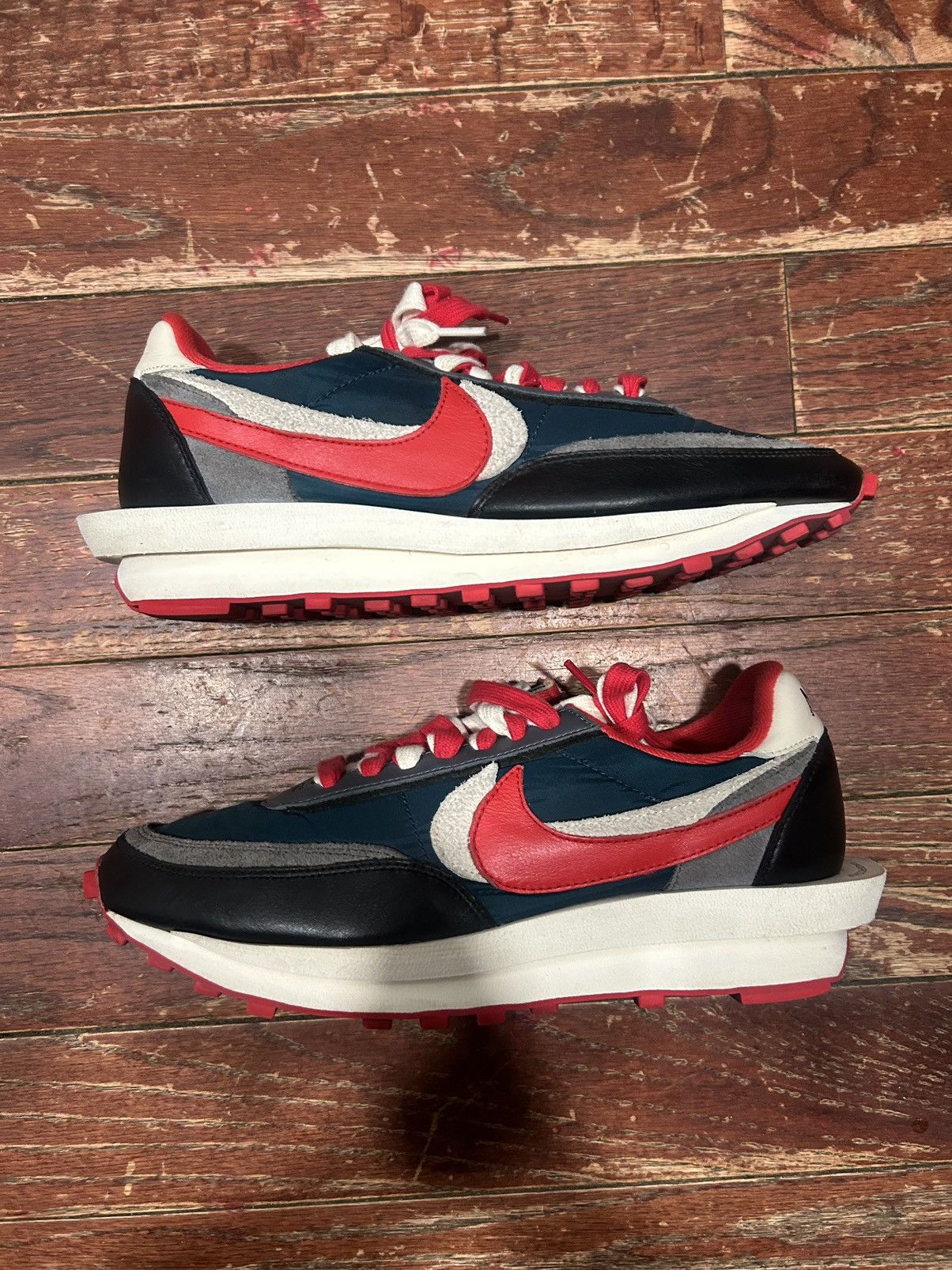 Nike × Sacai × Undercover Nike x sacai LDWaffle 'Midnight Spruce University Red' Size US 11 / EU 44 - 1 Thumbnail