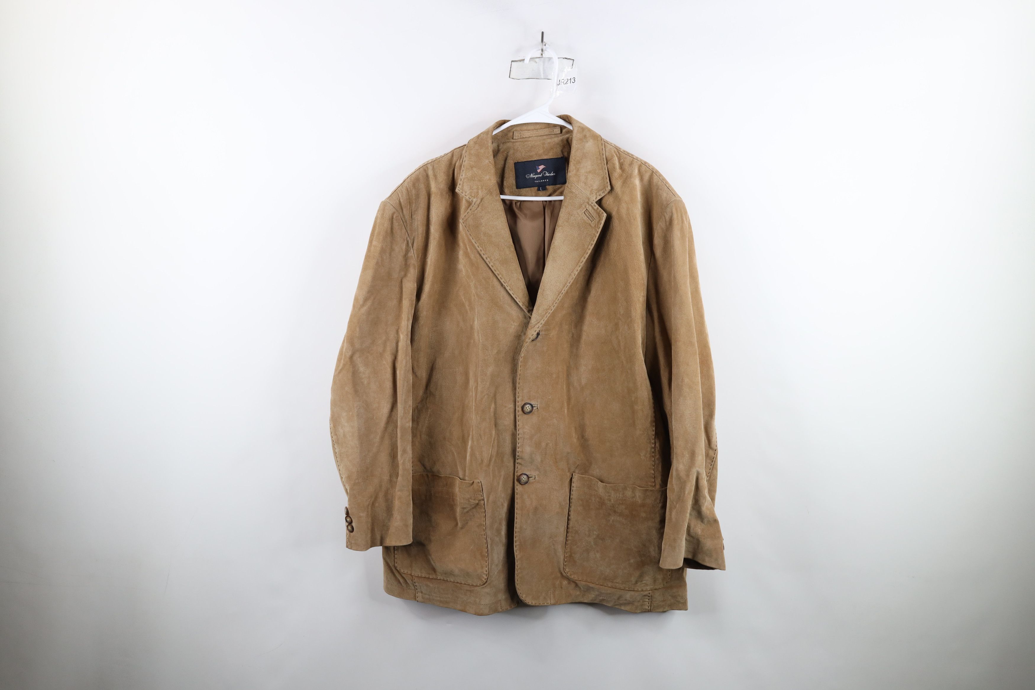 Vintage Vintage 90s Streetwear Suede Leather Blazer Jacket Brown Size US L / EU 52-54 / 3 - 1 Thumbnail