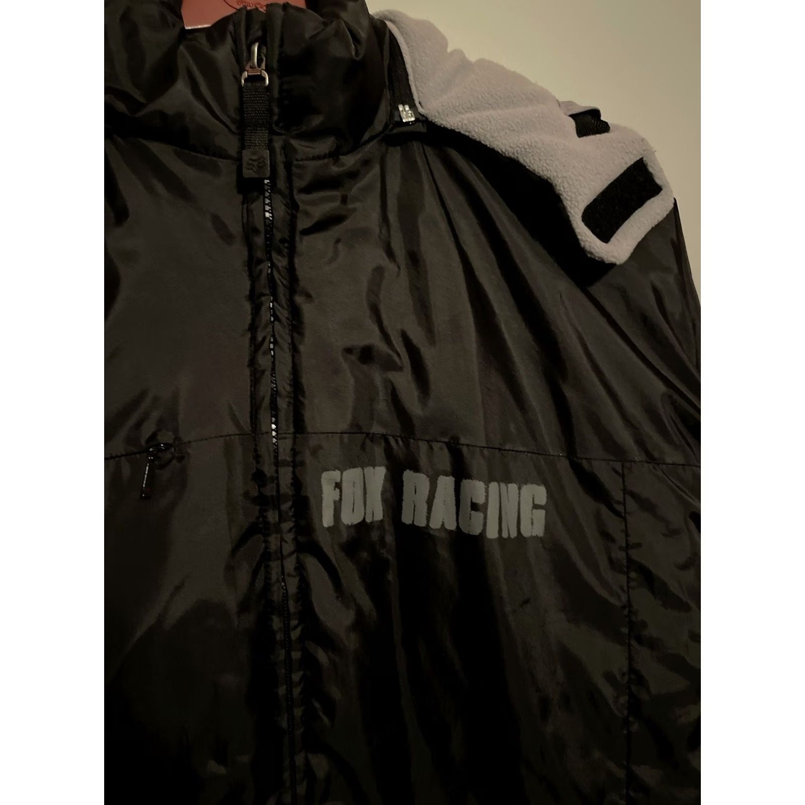 Fox Racing Fox Jacket Parka Mens Size M Black Nylon Fleece Lined Coat Racing 20063 Mens Size US M / EU 48-50 / 2 - 2 Thumbnail