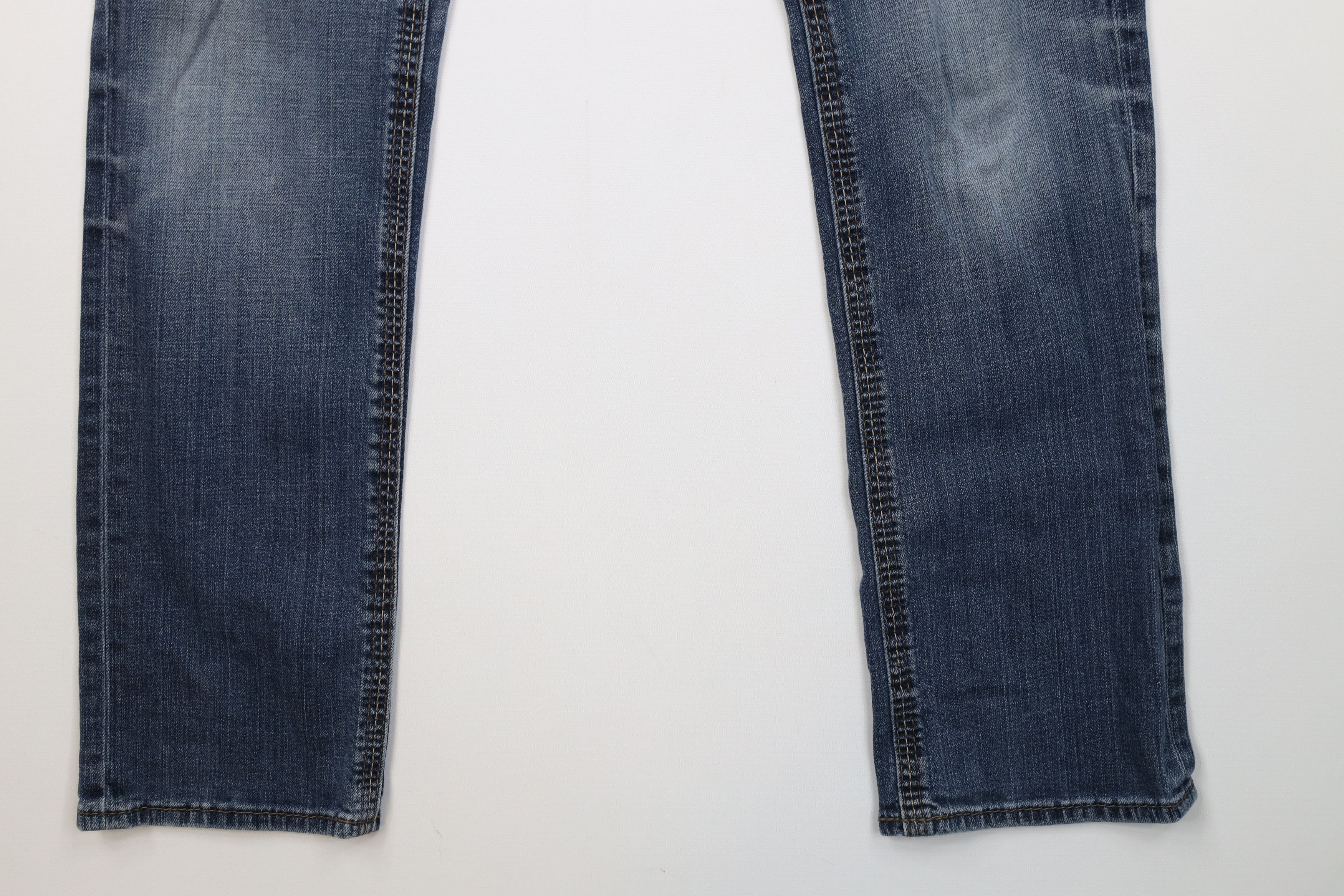 Vintage Buckle BKE Thick Stitch Jake Straight Leg Denim Jeans Blue Size US 33 - 4 Thumbnail