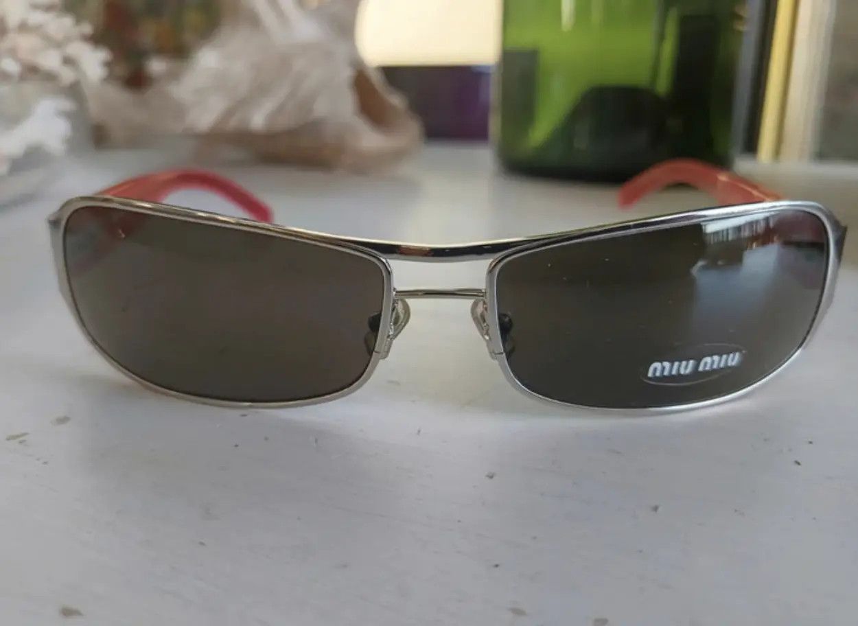 Miu Miu Miu Miu Sunglasses Logo Shield Square Sport 1999 EX0254 Size ONE SIZE - 2 Thumbnail