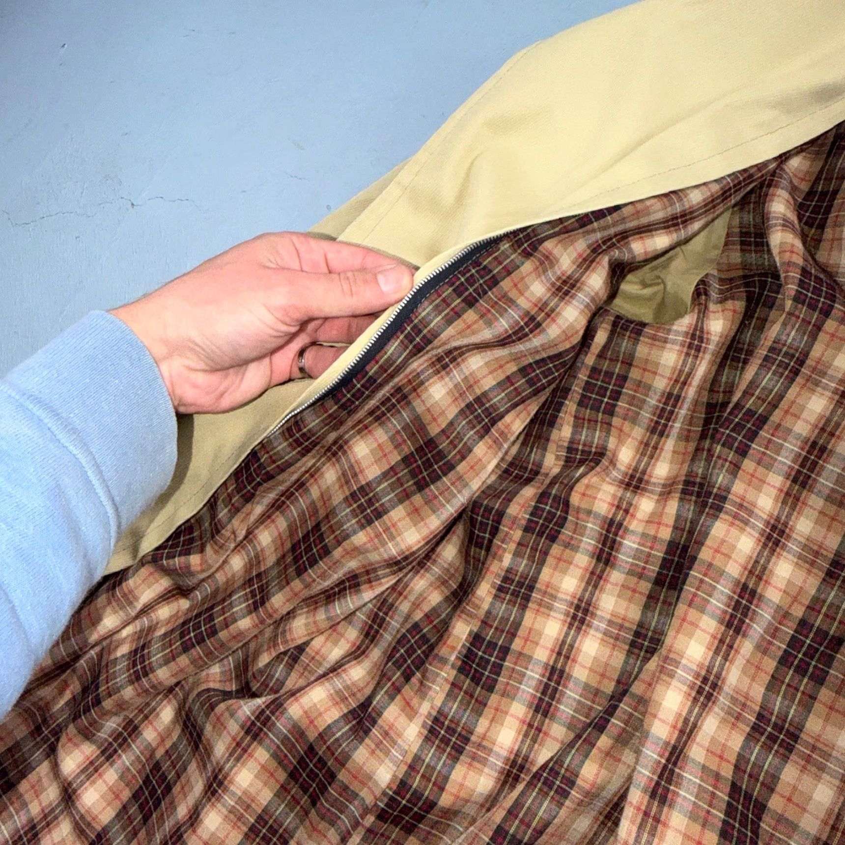 Vintage VINTAGE 50s 60s Beige Mid-Length Jacket Overcoat Belted Retro Mens Size 40 Size US XXS / EU 40 - 5 Thumbnail
