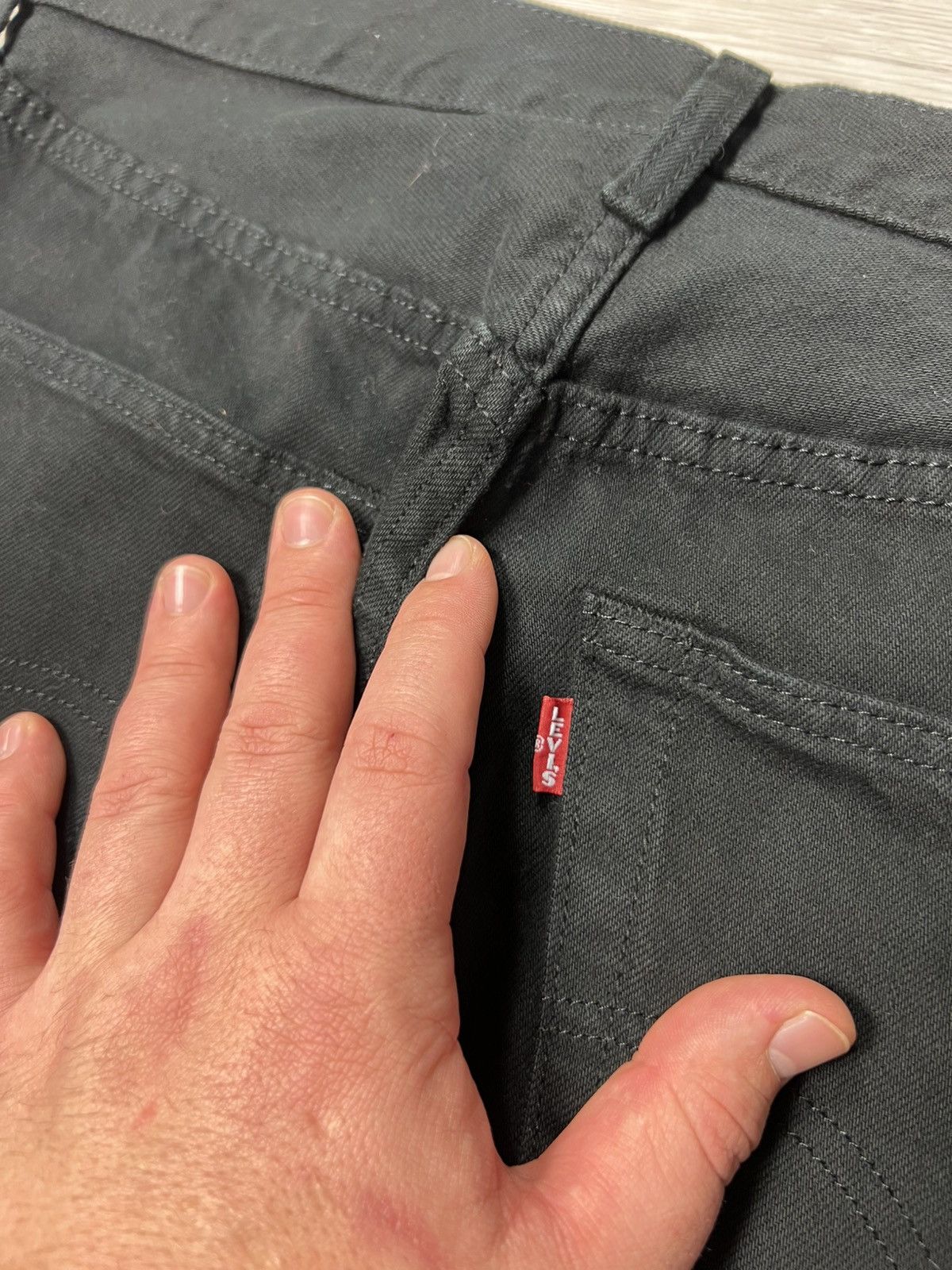 Levi's Levis Premium 501 Big E Black Denim Pants Men’s Jeans Size US 31 - 4 Thumbnail
