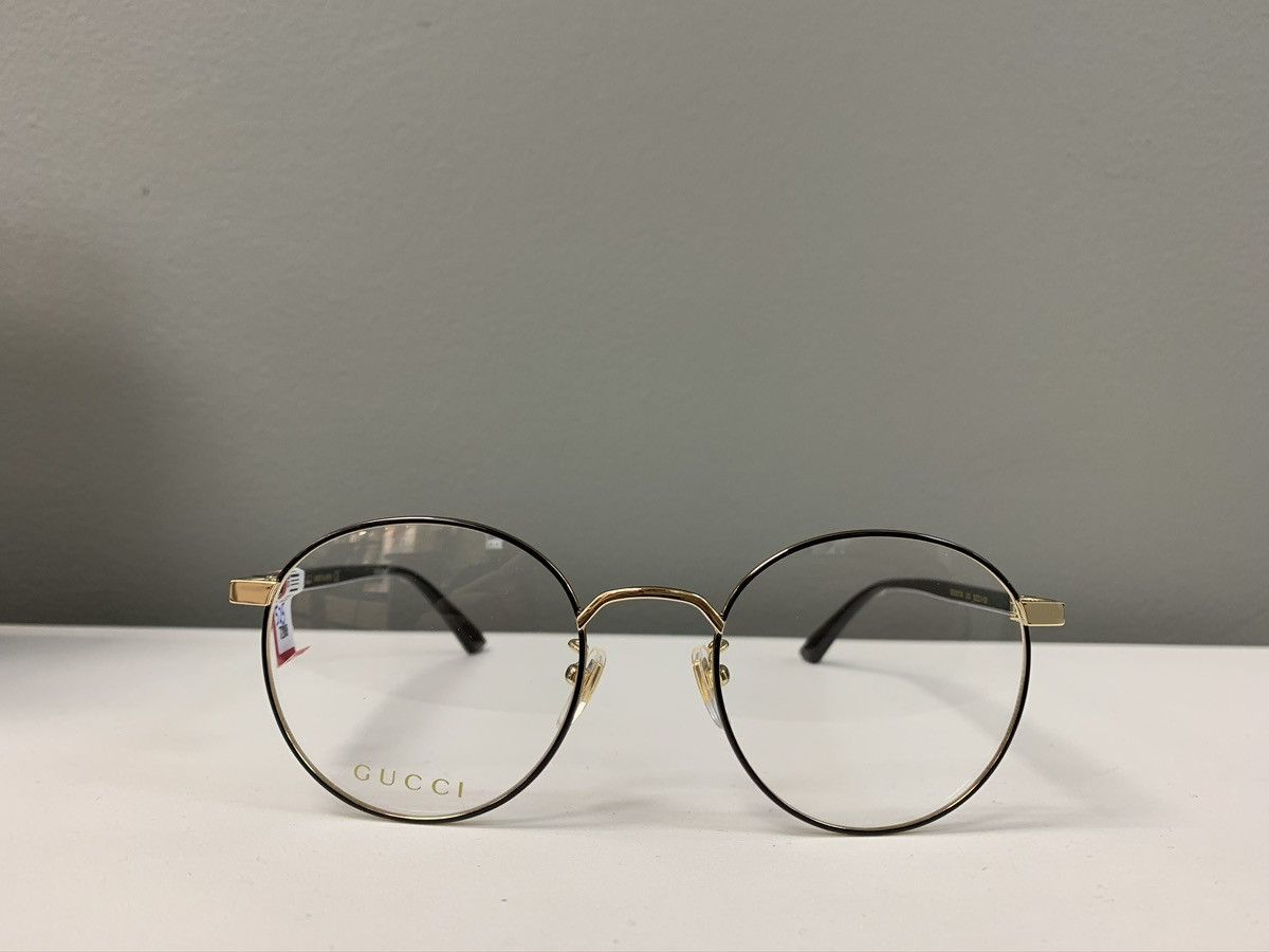 Pre-owned Gucci New  Gg0297 Round Gold Vintage Style Glasses Eye