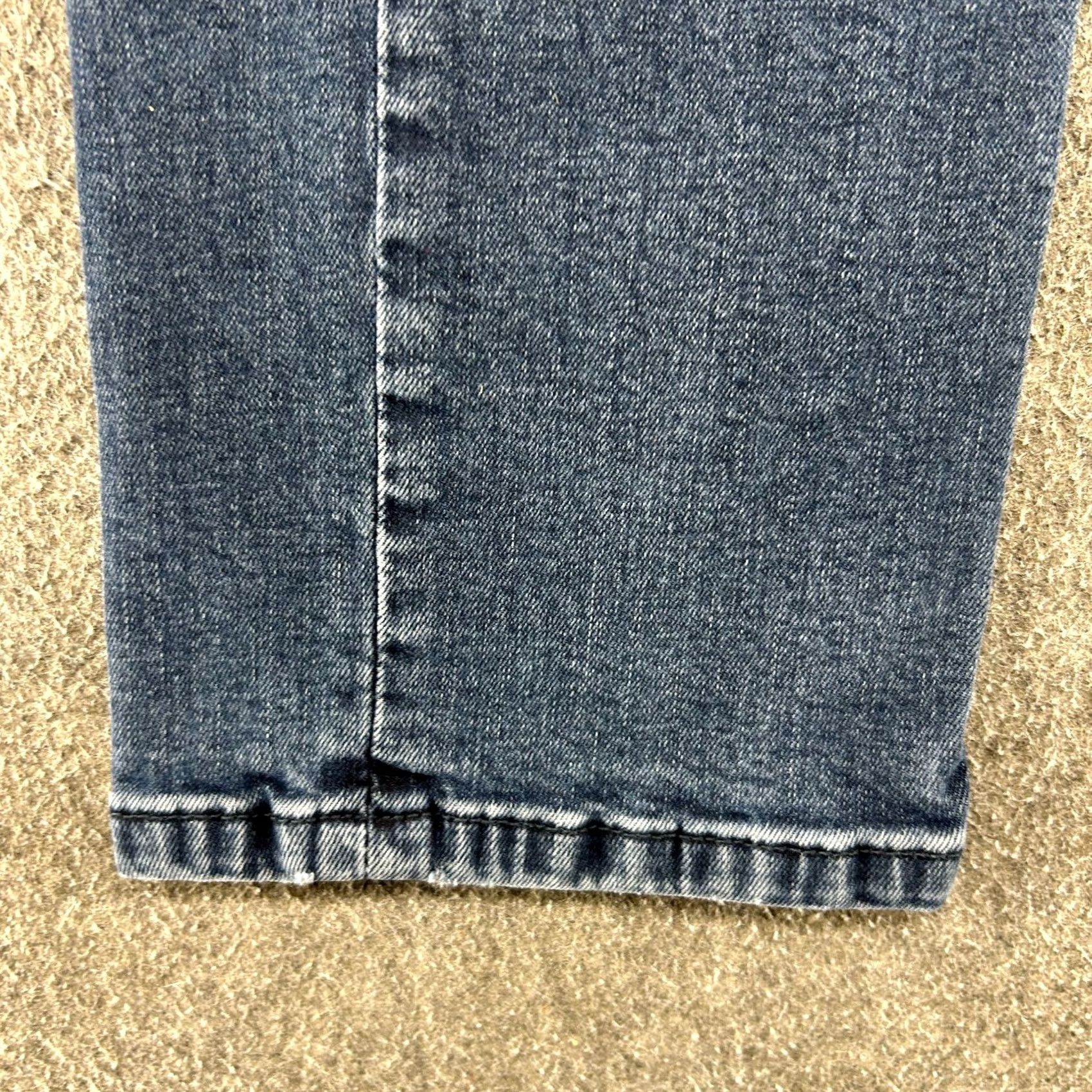 Levi's Levi's 514 Jeans Mens 29x30 Blue Straight Regular Distressed Stretch Dark Wash Denim 5-Pocket Mens Regular Blue Jeans + Levi's 500 Series Model 514 Size US 29 - 7 Thumbnail