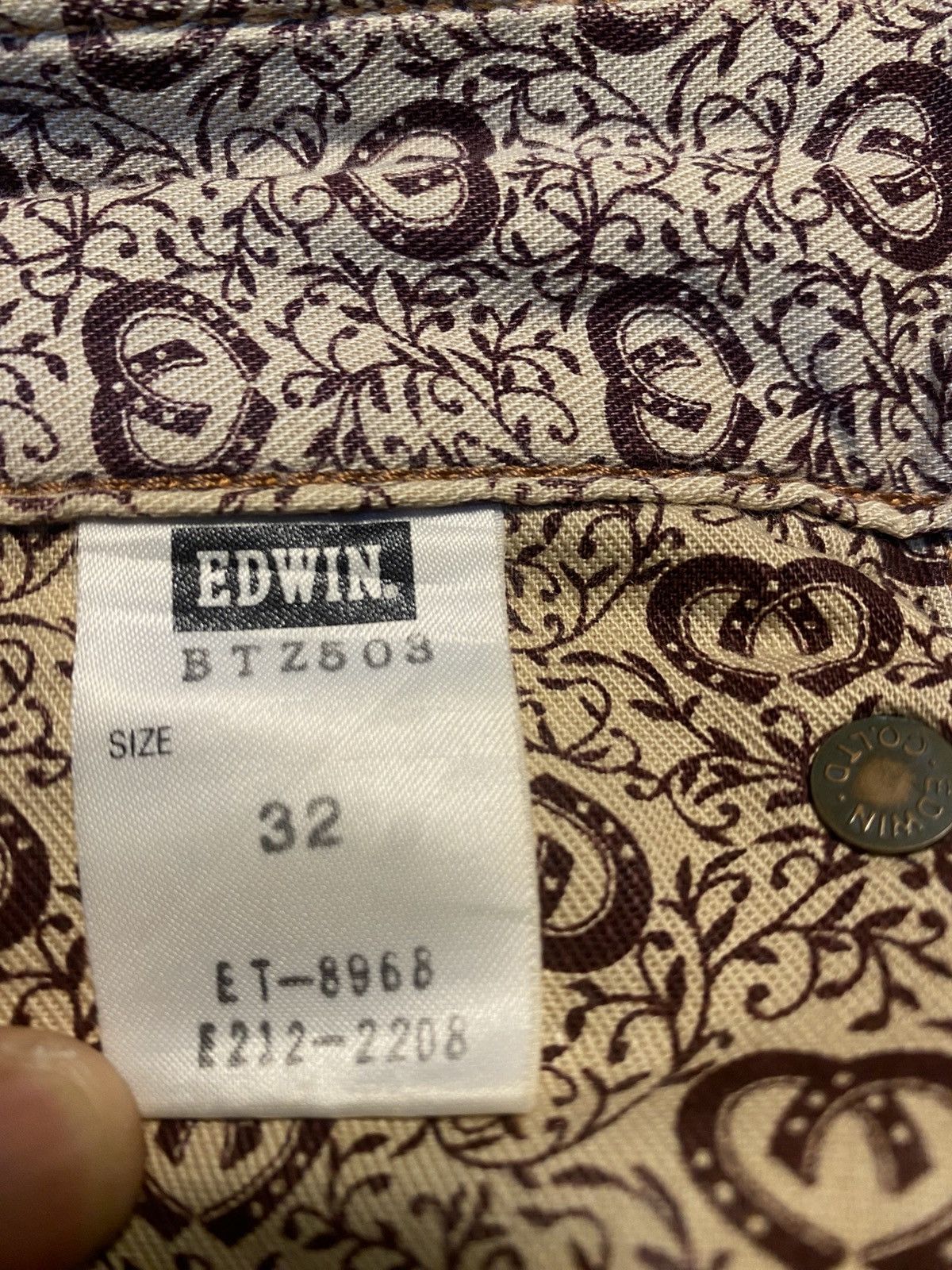 Edwin ‼️Insane Distressed EDWIN 503 Jeans Back pocket Zipper ‼️ Size US 34 / EU 50 - 9 Thumbnail