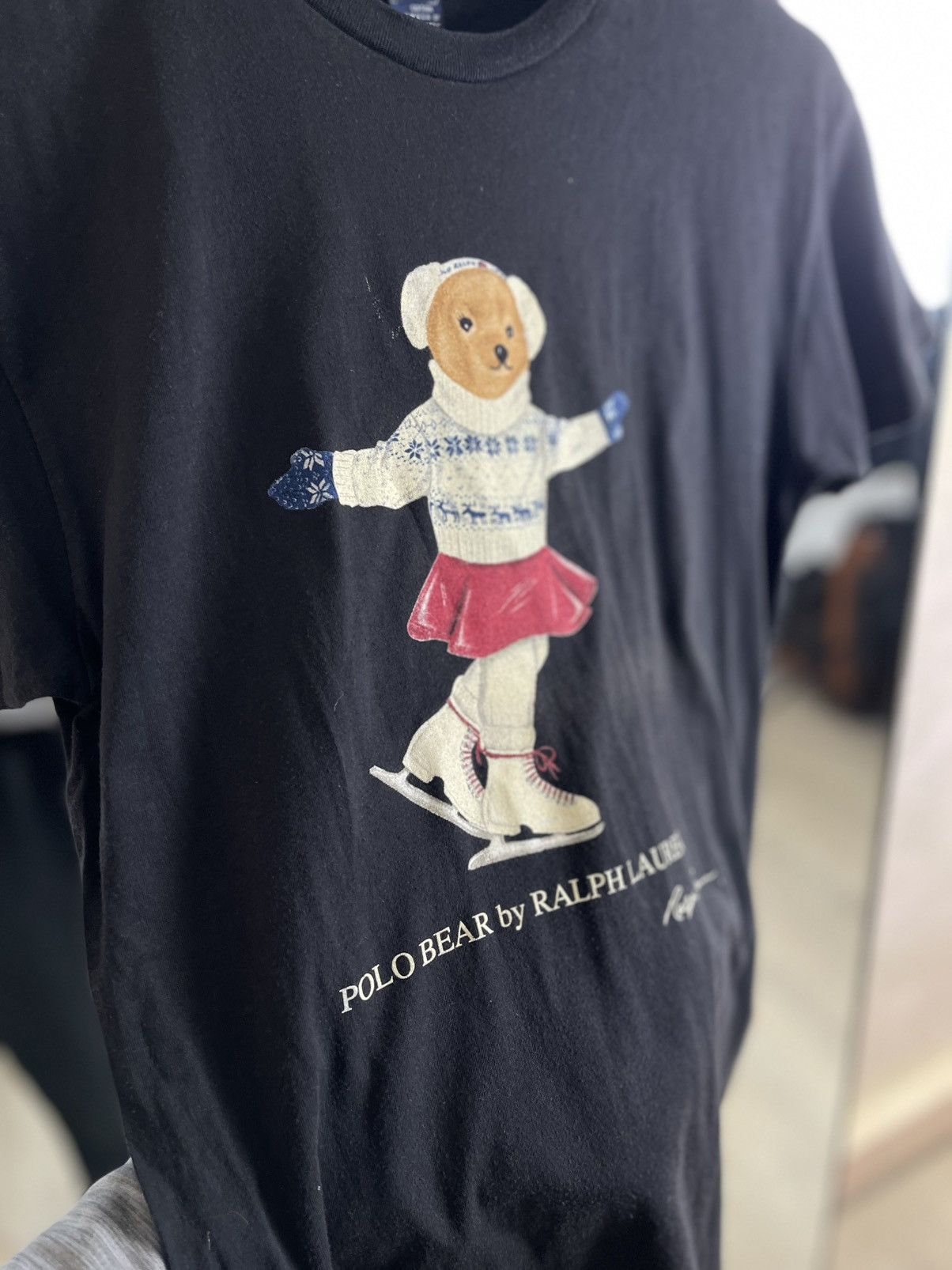 Polo Ralph Lauren Iconic Polo Bear Ice Skater Graphic Tee / Soft Jersey Cotton Size S / US 4 / IT 40 - 3 Thumbnail