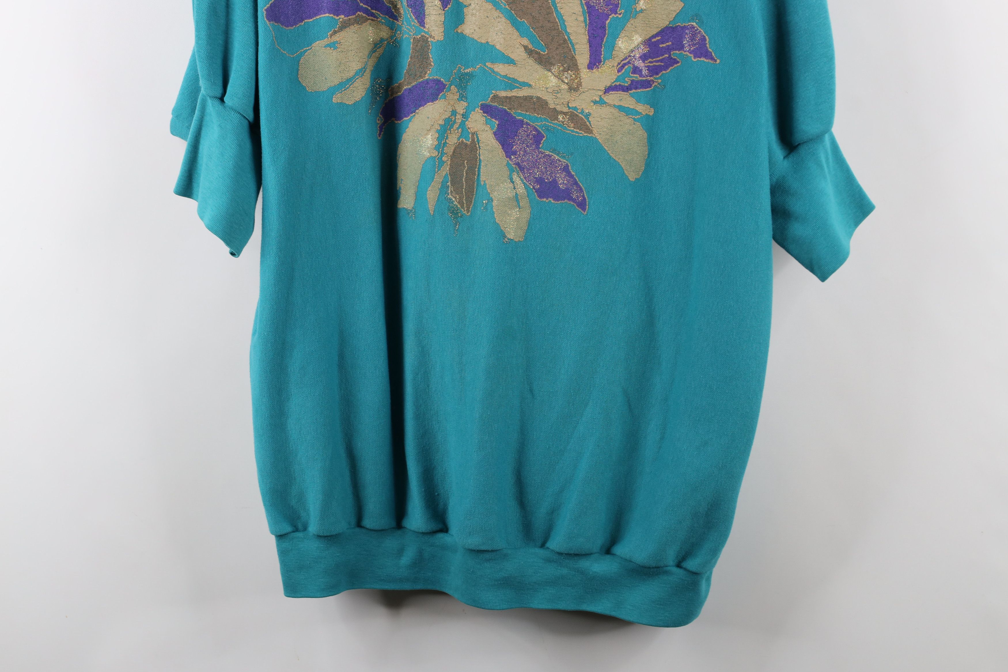 Vintage Vintage 80s 90s Streetwear Sleeve Flower Sweatshirt USA Size ONE SIZE - 3 Thumbnail