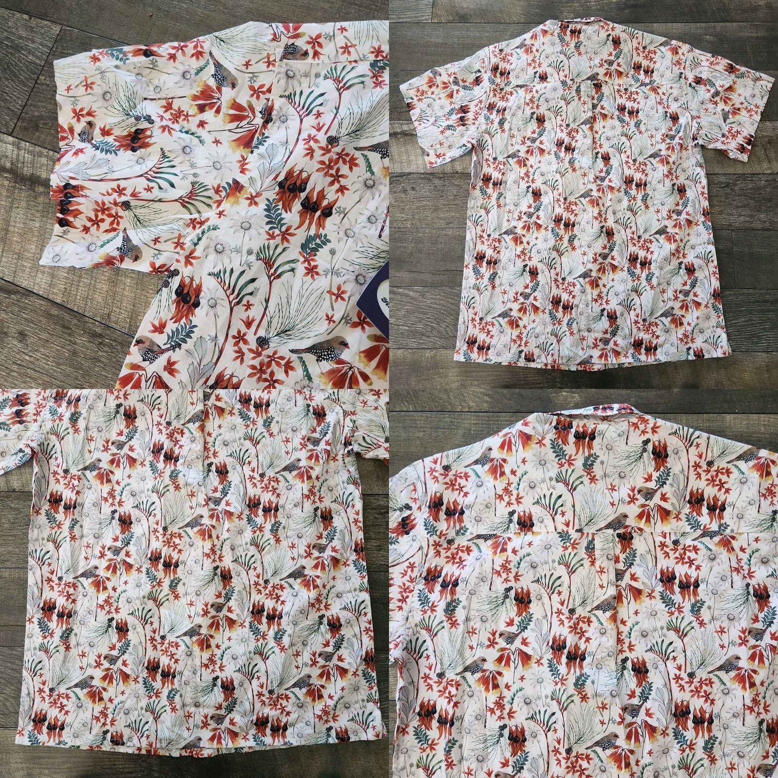 Vintage Yiume Hawaiian Shirt Mens Small Floral Bird AOP Cotton New Size US S / EU 44-46 / 1 - 8 Thumbnail