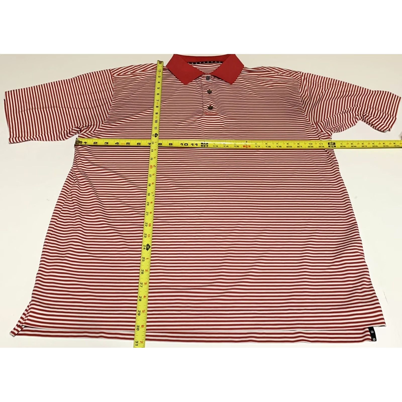 Footjoy FootJoy Mens Red Striped Stretch Short Sleeve Polo Shirt XL Golf Shirt Footjoy Polo Shirt Mens Red Striped Short Sleeve Polo Shirt XL Size US XL / EU 56 / 4 - 4 Thumbnail