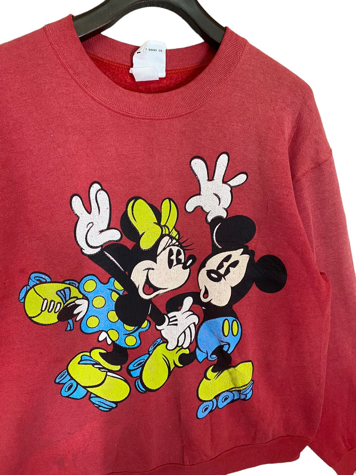 Disney × Mickey & Co. × Mickey Mouse ‼️VINTAGE MICKEY AND MINNE SWEATSHIRT CREWNECK SUNFADED ‼️ Size US L / EU 52-54 / 3 - 5 Thumbnail