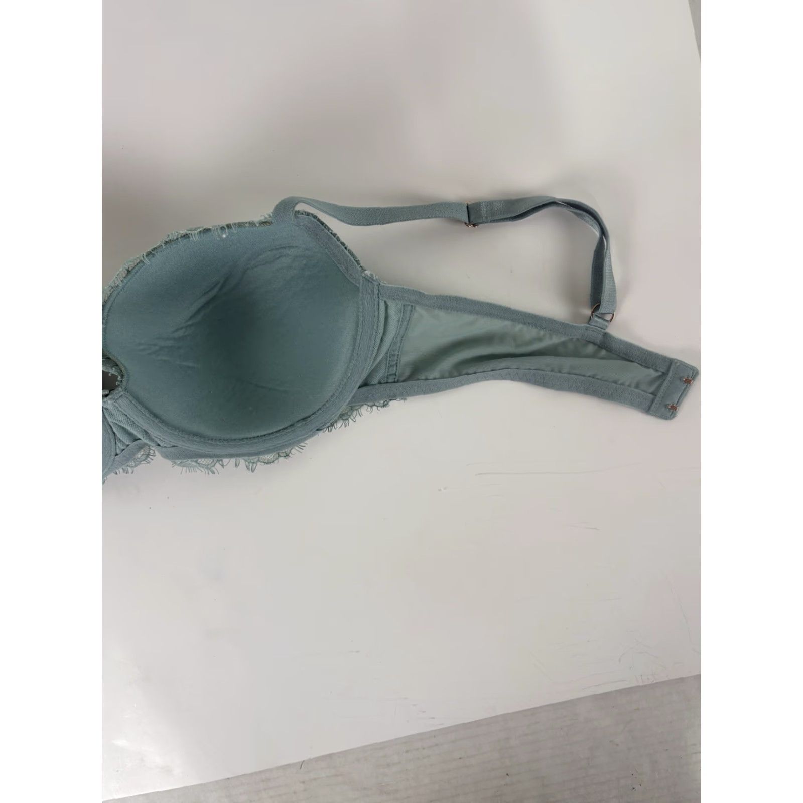 Victoria's Secret Victoria's Secret Dream Angels Lined Demi Teal Lace Bra Womens Size 36C Size ONE SIZE - 3 Thumbnail