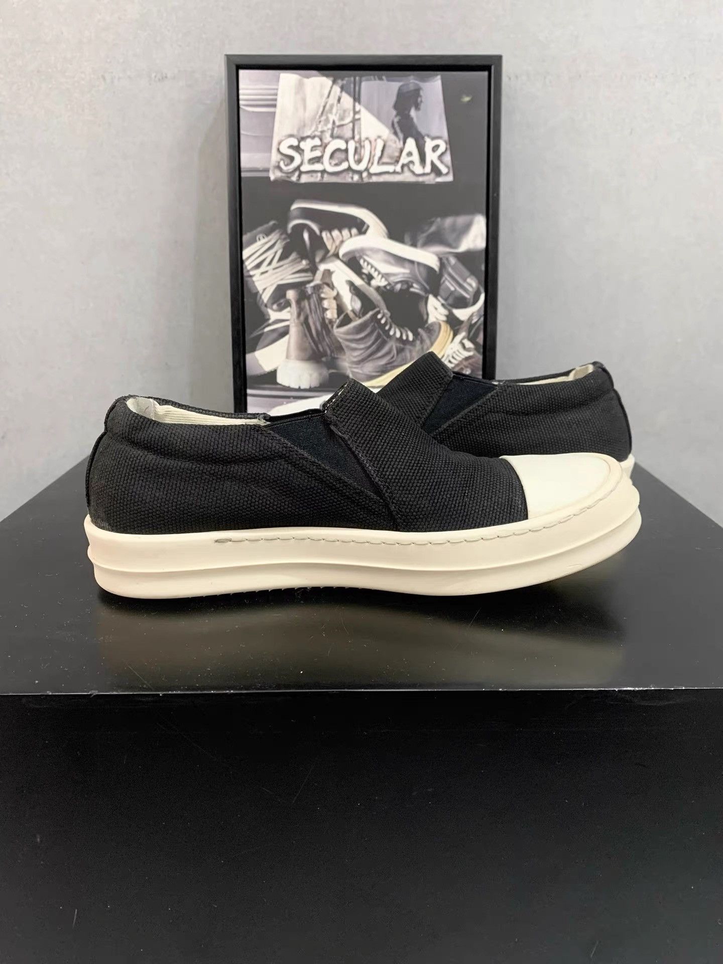 Rick Owens Rick Owens Black White Slip-on Casual Shoes K34 Size US 6 / IT 36 - 5 Thumbnail