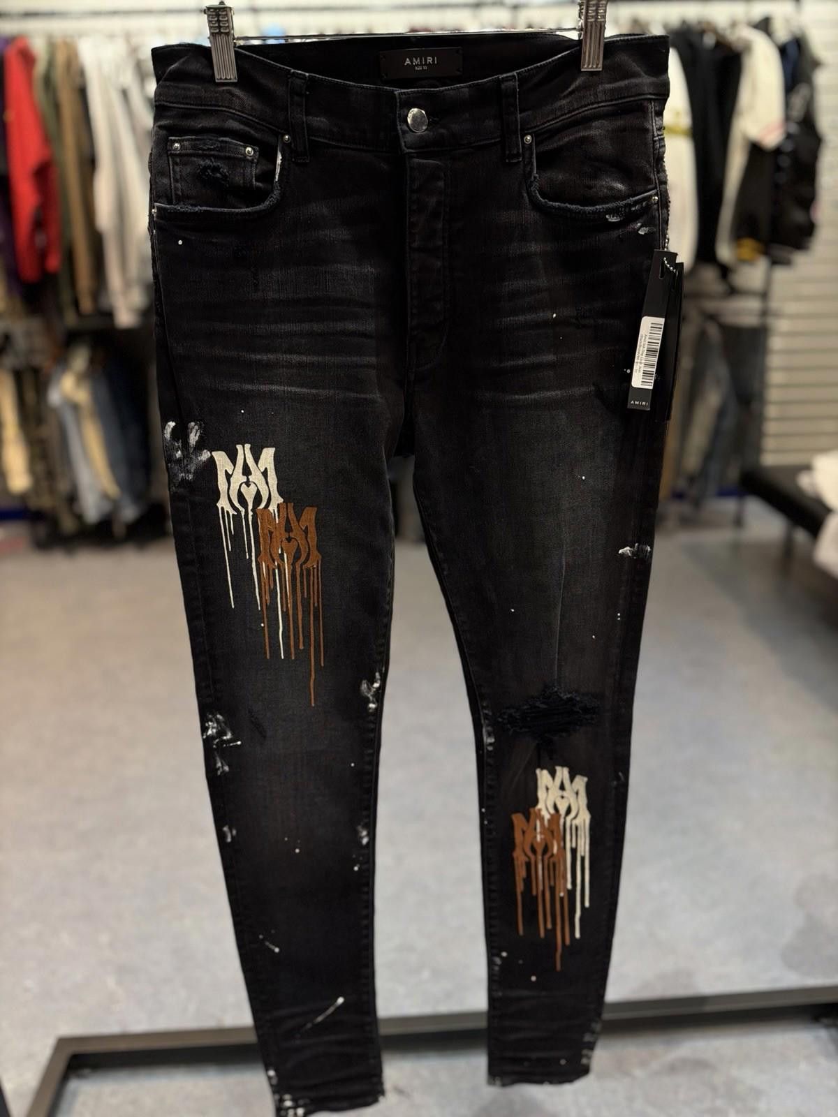 Amiri Size 33 - Amiri Paint Leg Black Jeans 100% Authentic NEW Size US 33 - 2 Thumbnail