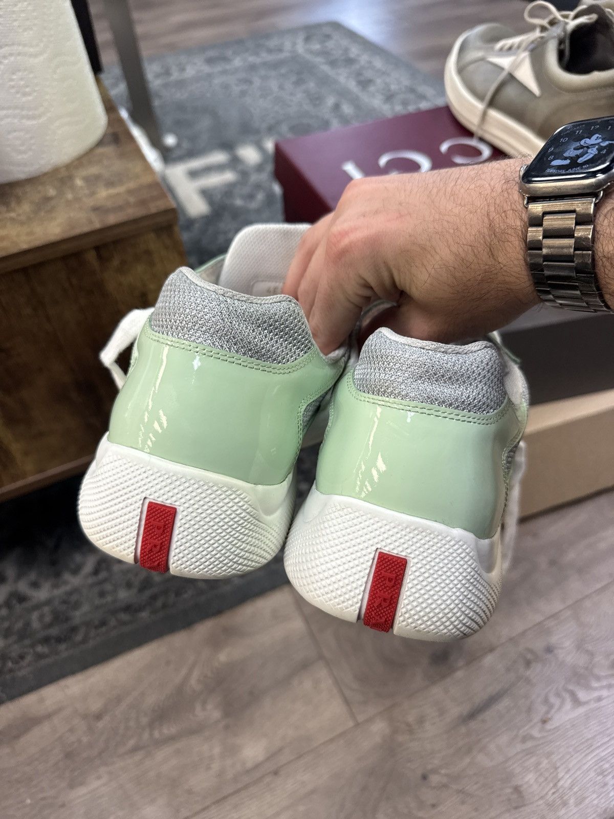 Prada Prada America’s cup white teal Size US 9 / EU 42 - 4 Thumbnail