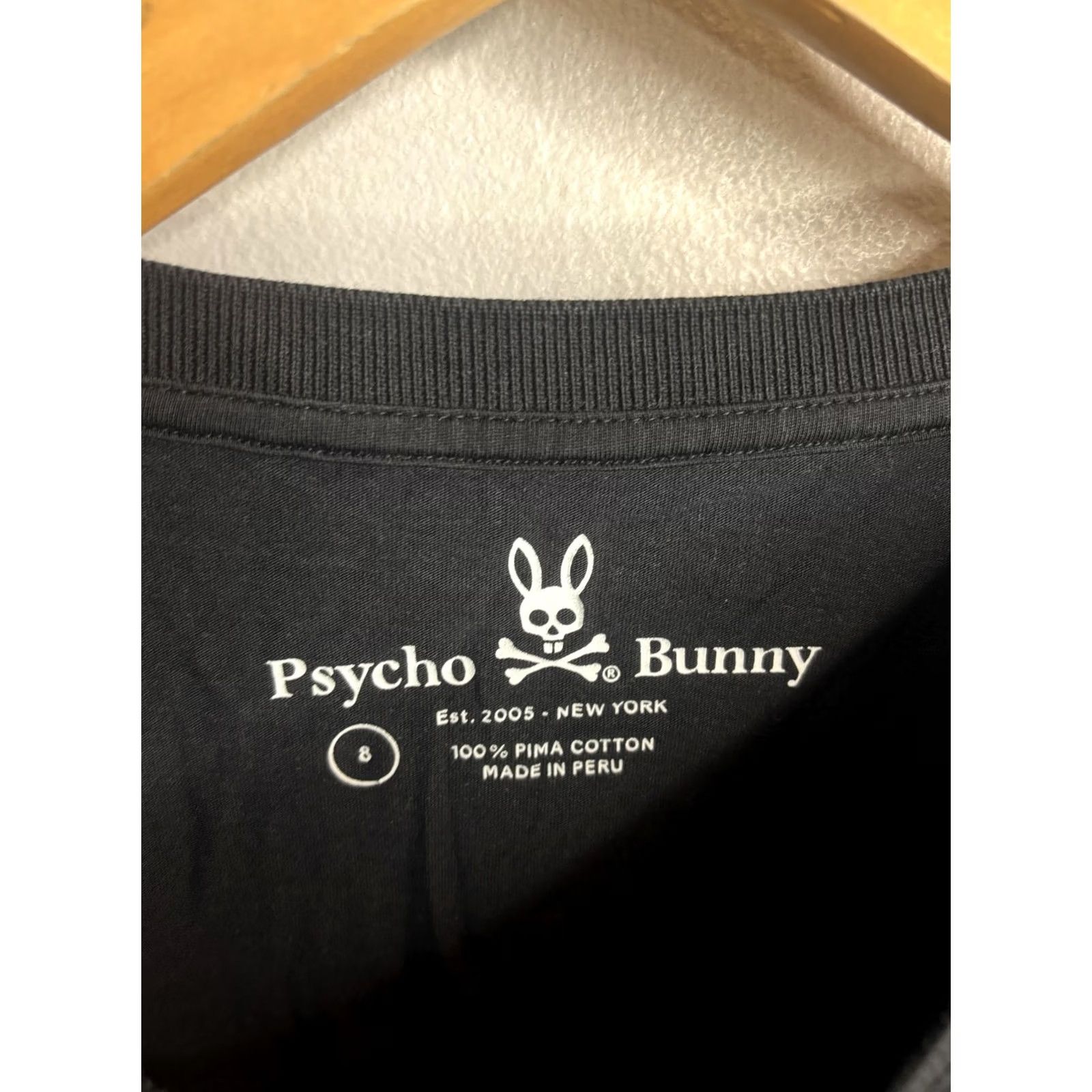 Psycho Bunny Psycho Bunny Shirt Mens 3XL Black Pima Cotton Embroidered Skull Logo Tee Size US XXL / EU 58 / 5 - 3 Thumbnail