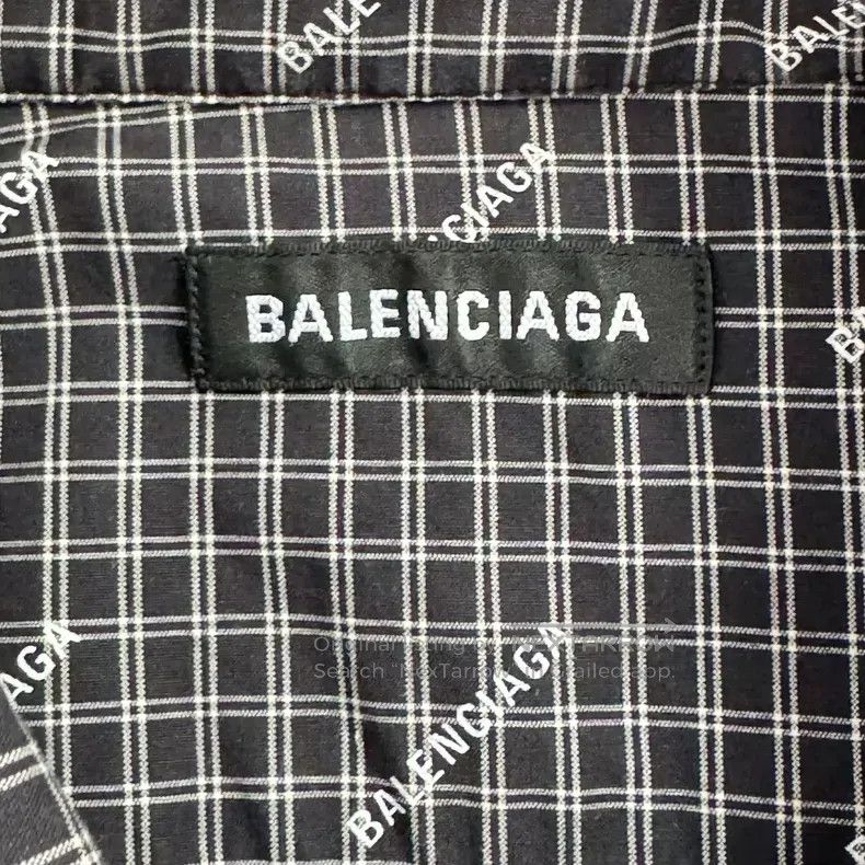 Balenciaga Balenciaga Plaid Bullet Rain Print Short Sleeve Shirt Size Size XS / US 0-2 / IT 36-38 - 4 Thumbnail