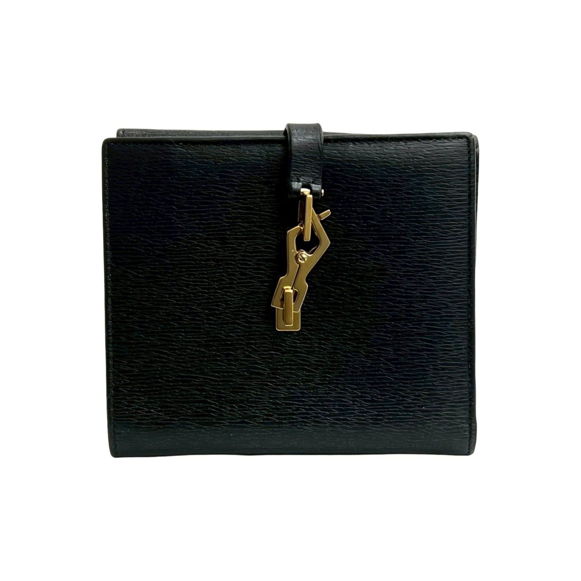 Gucci GUCCI Vintage Jackie Leather Bi-fold Wallet, Black, Item No. 24755 Size ONE SIZE - 1 Thumbnail