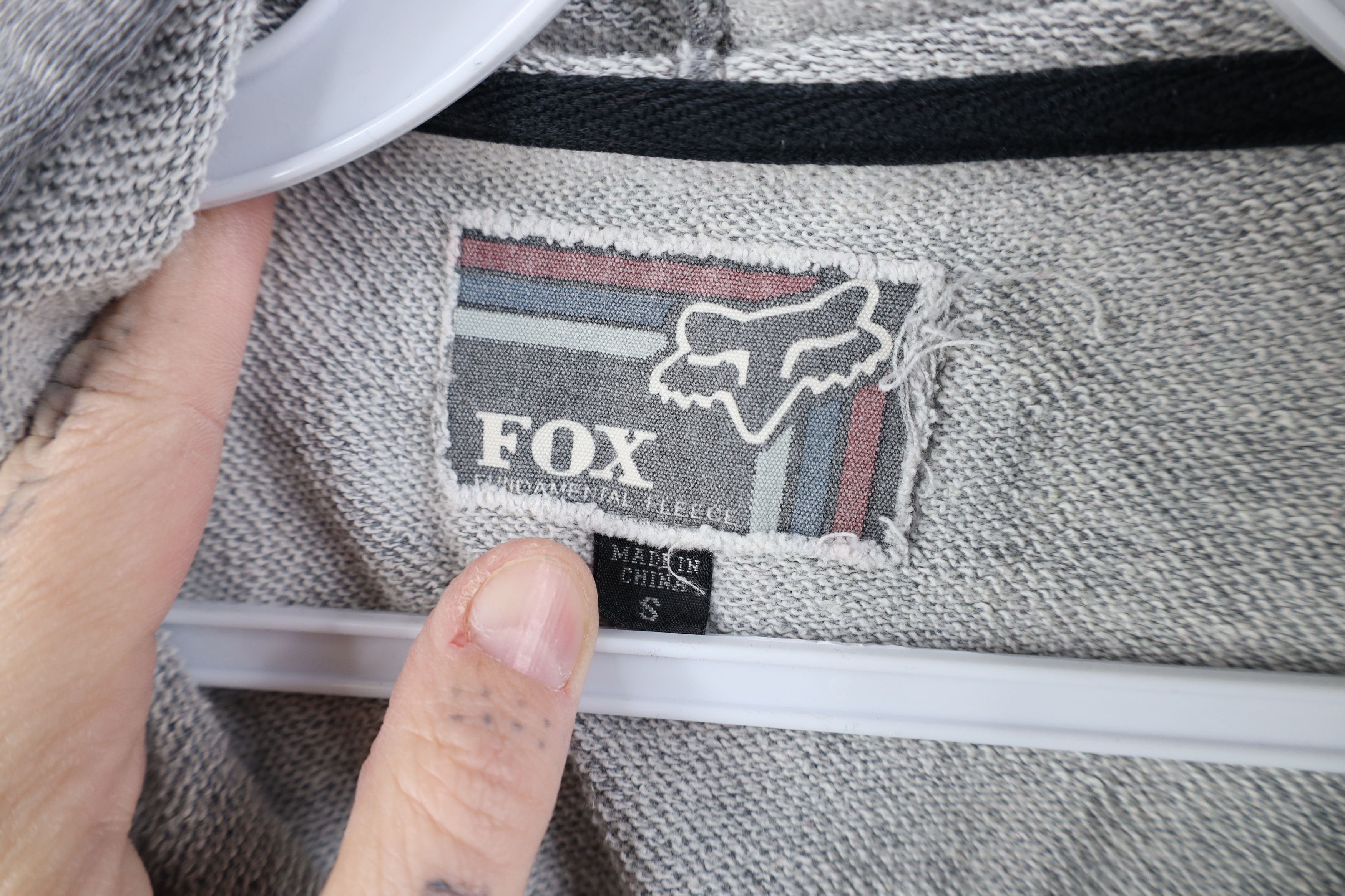 Fox Racing Vintage Y2K Fox Racing Wings Tribal Cropped Hoodie Gray Size S / US 4 / IT 40 - 6 Thumbnail