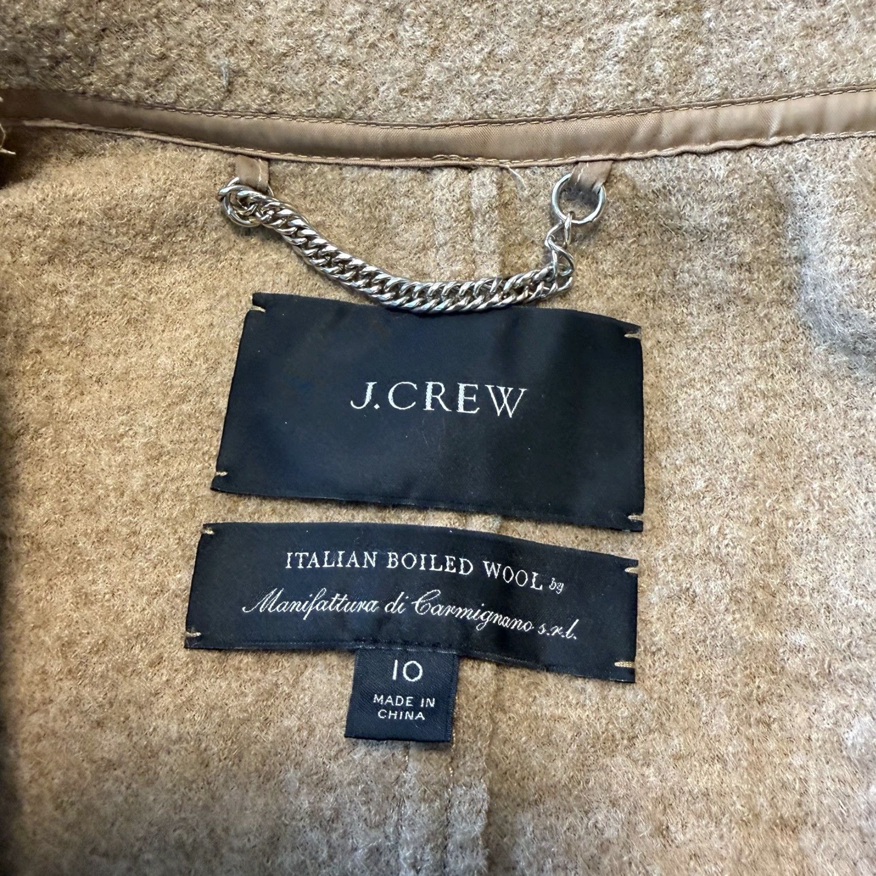 J.Crew J.CREW Daphne Topcoat in Italian Boiled Wool Womens Size 10 Heather Camel Coat Winter Classic Size L / US 10 / IT 46 - 4 Thumbnail