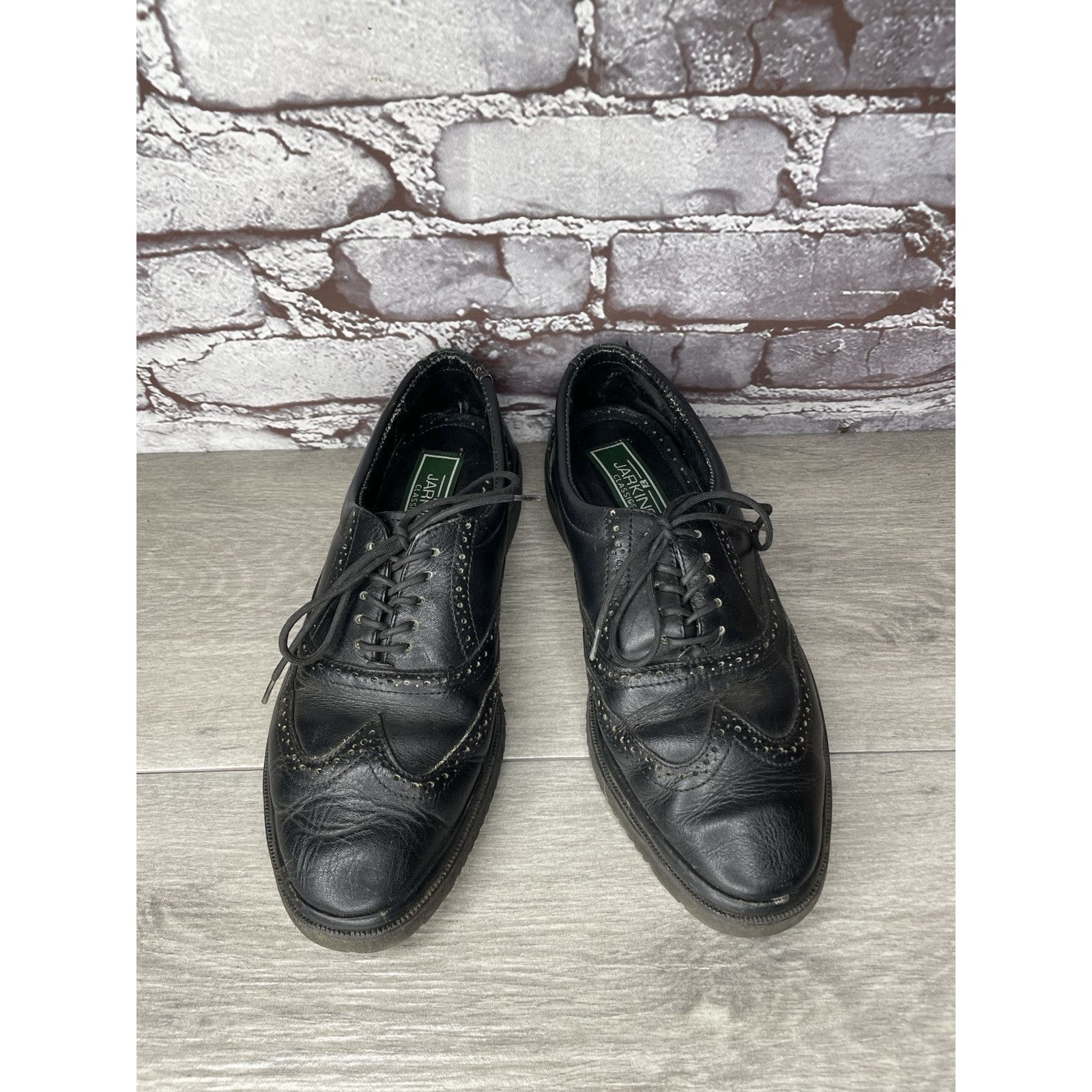 Other Jarking Classics Black Leather Lace Up Oxfords Shoes Men Sz Size US 6 / EU 39 - 2 Thumbnail