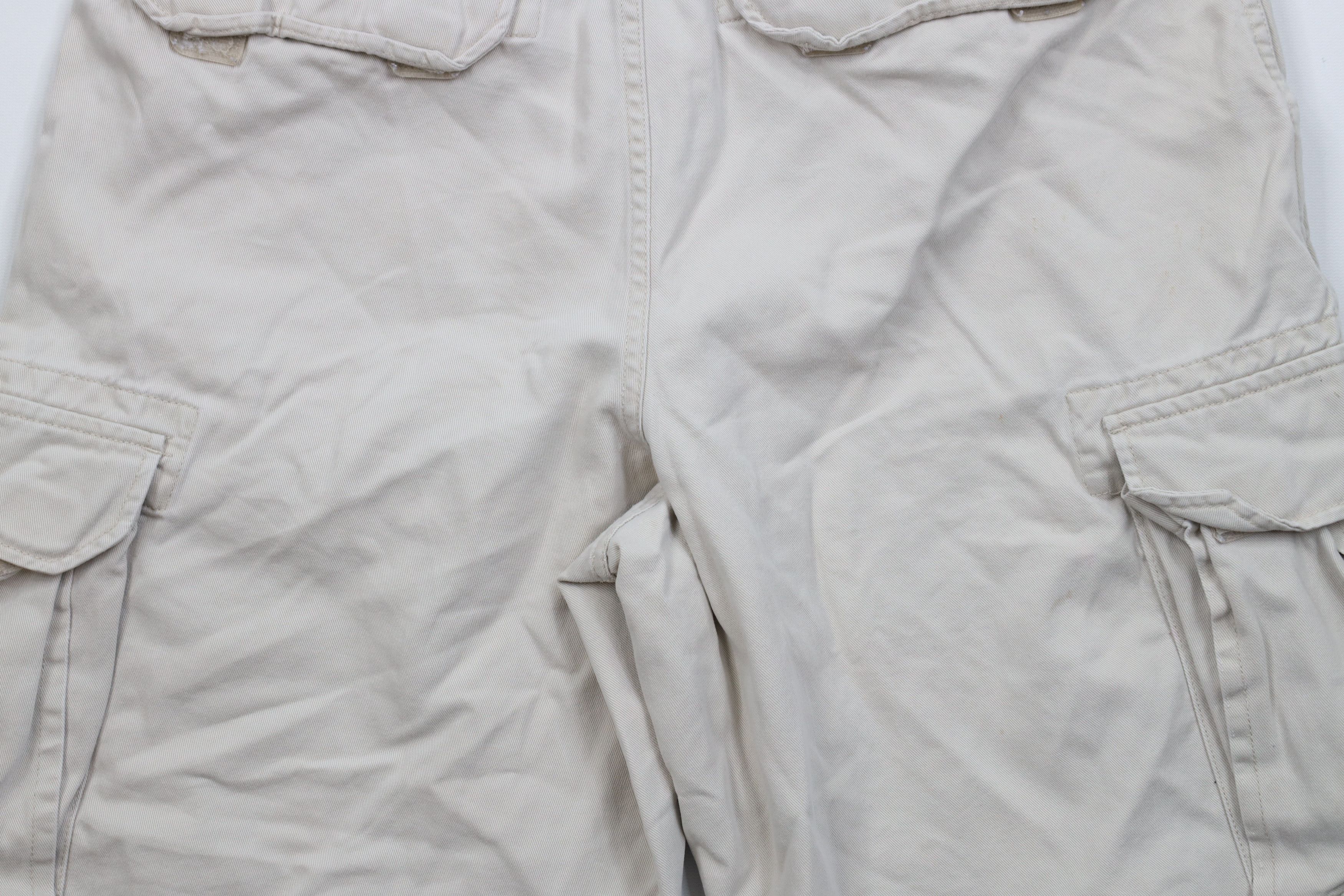 Aeropostale × Vintage Vintage 90s Y2K Aeropostale Heavyweight Cargo Shorts Beige Size US 32 / EU 48 - 10 Thumbnail