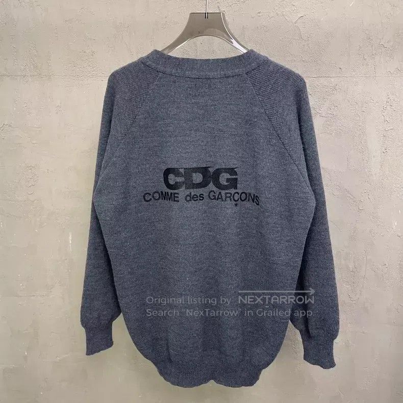 Comme des Garcons Comme Des Garcons Gray back logo open cardigan Size M / US 6-8 / IT 42-44 - 2 Thumbnail