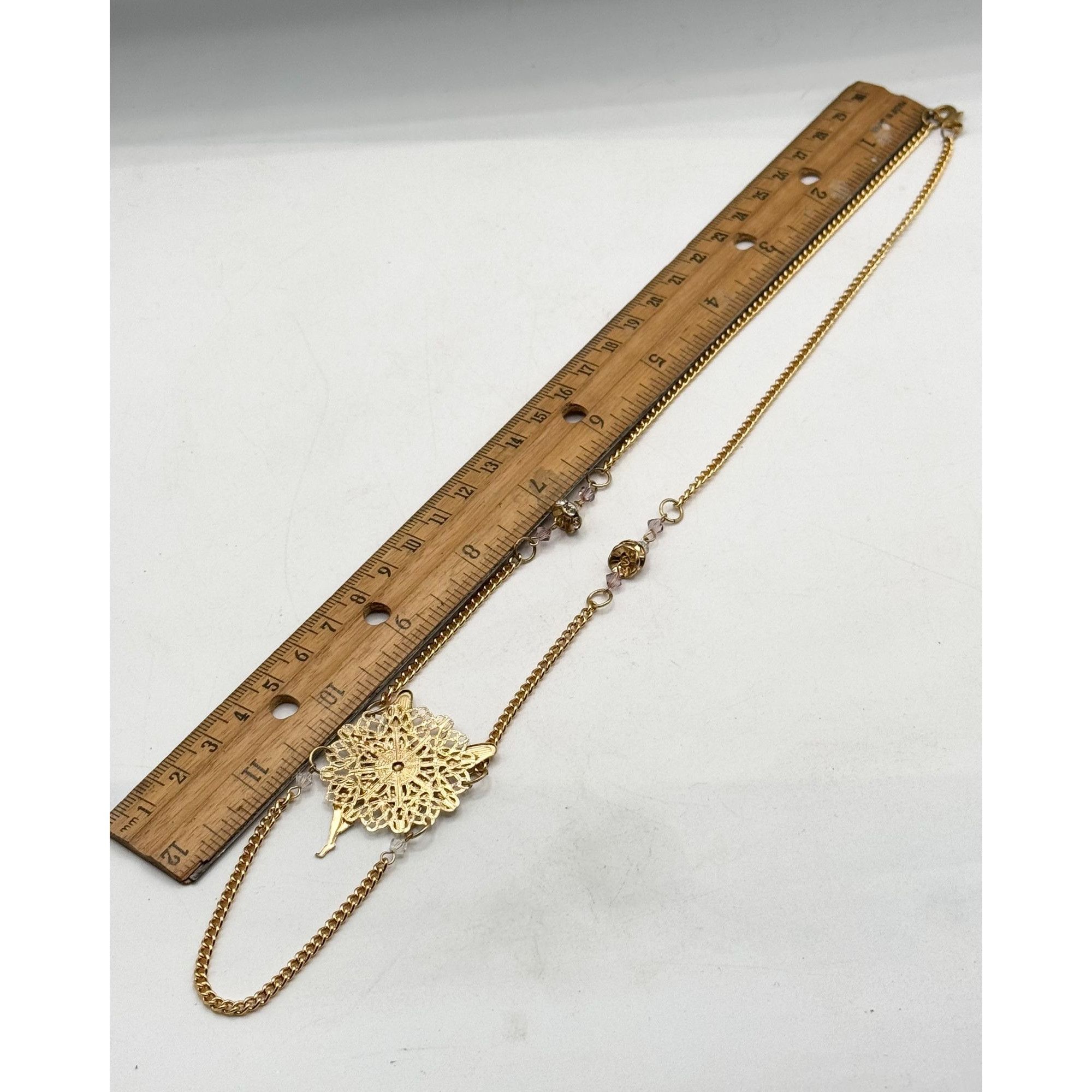 Vintage Vintage crystal fairy chain necklace Size ONE SIZE - 4 Thumbnail