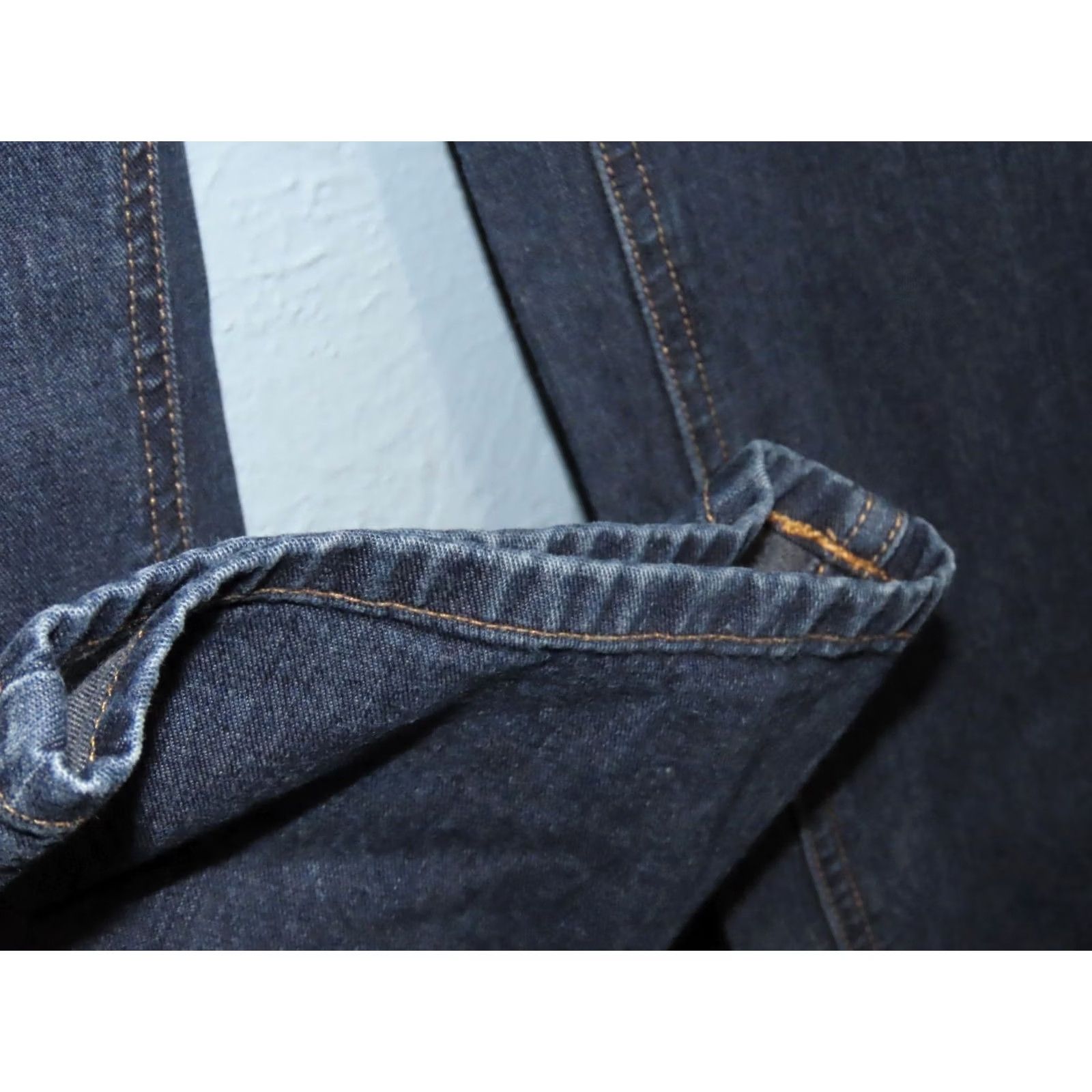 Lands' End Lands' End Jeans Women Straight Leg Dark Wash 12 Regular 33x29 Cotton Denim 5-Pocket Mens? Womens Size 34" / US 12 / IT 48 - 4 Thumbnail