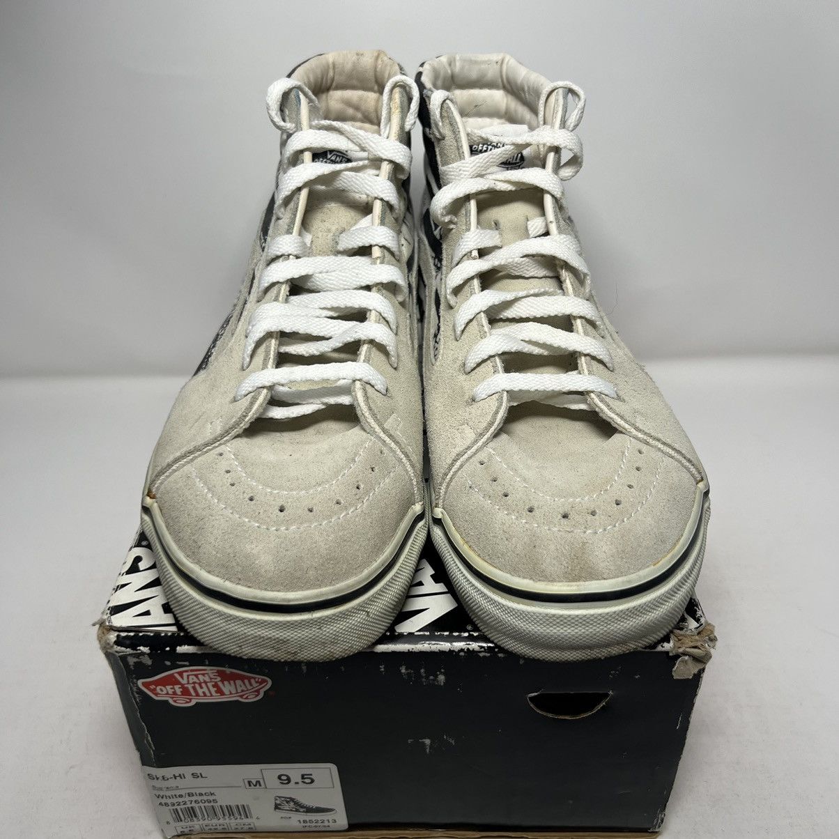Supreme × Vans × Vintage Supreme x Vans SK8 Hi FBI Classified White 2004 RARE w/ Box Size US 9.5 / EU 42-43 - 8 Thumbnail