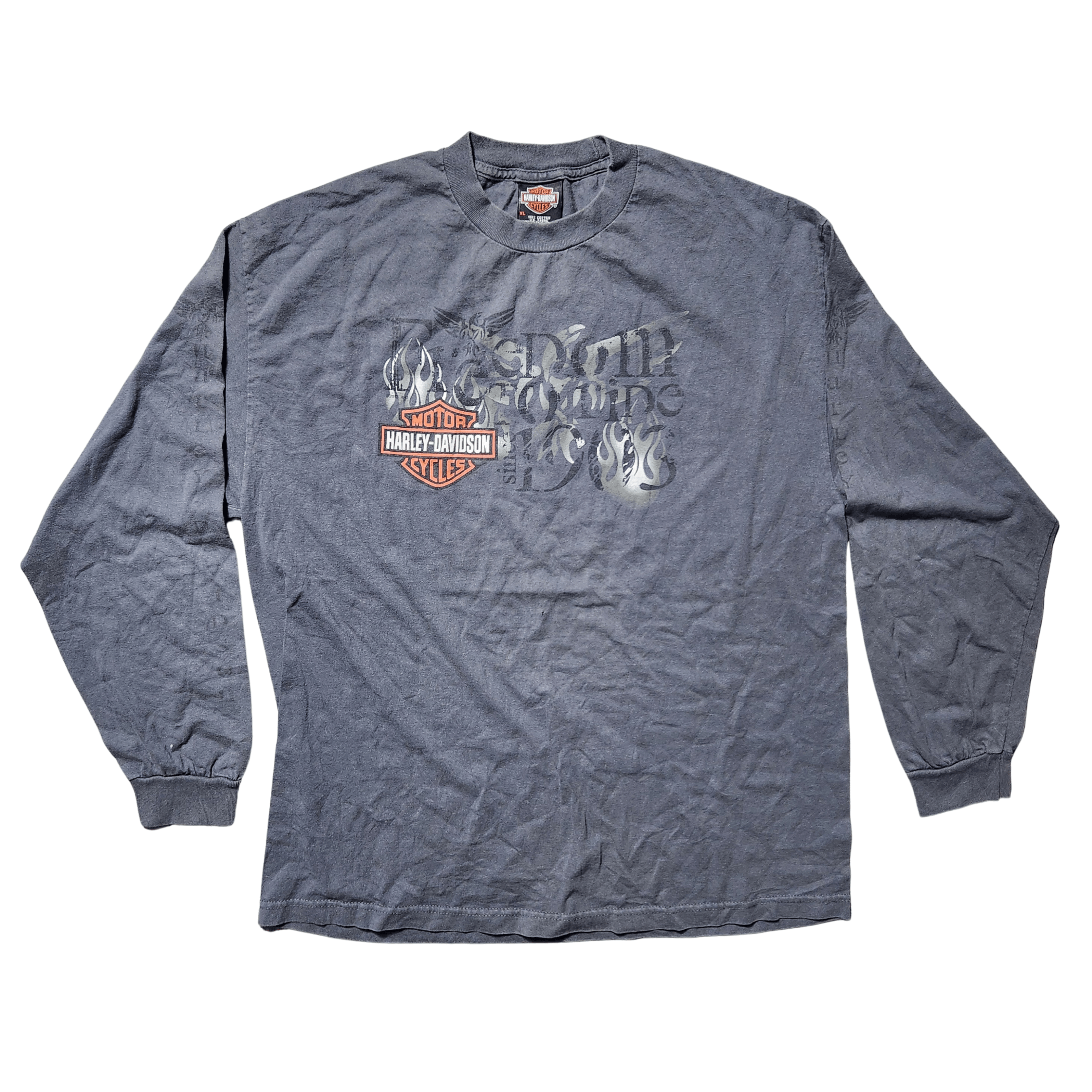 Harley Davidson Harley Davidson Grey Long Sleeve Shirt Size US XL / EU 56 / 4 - 1 Thumbnail