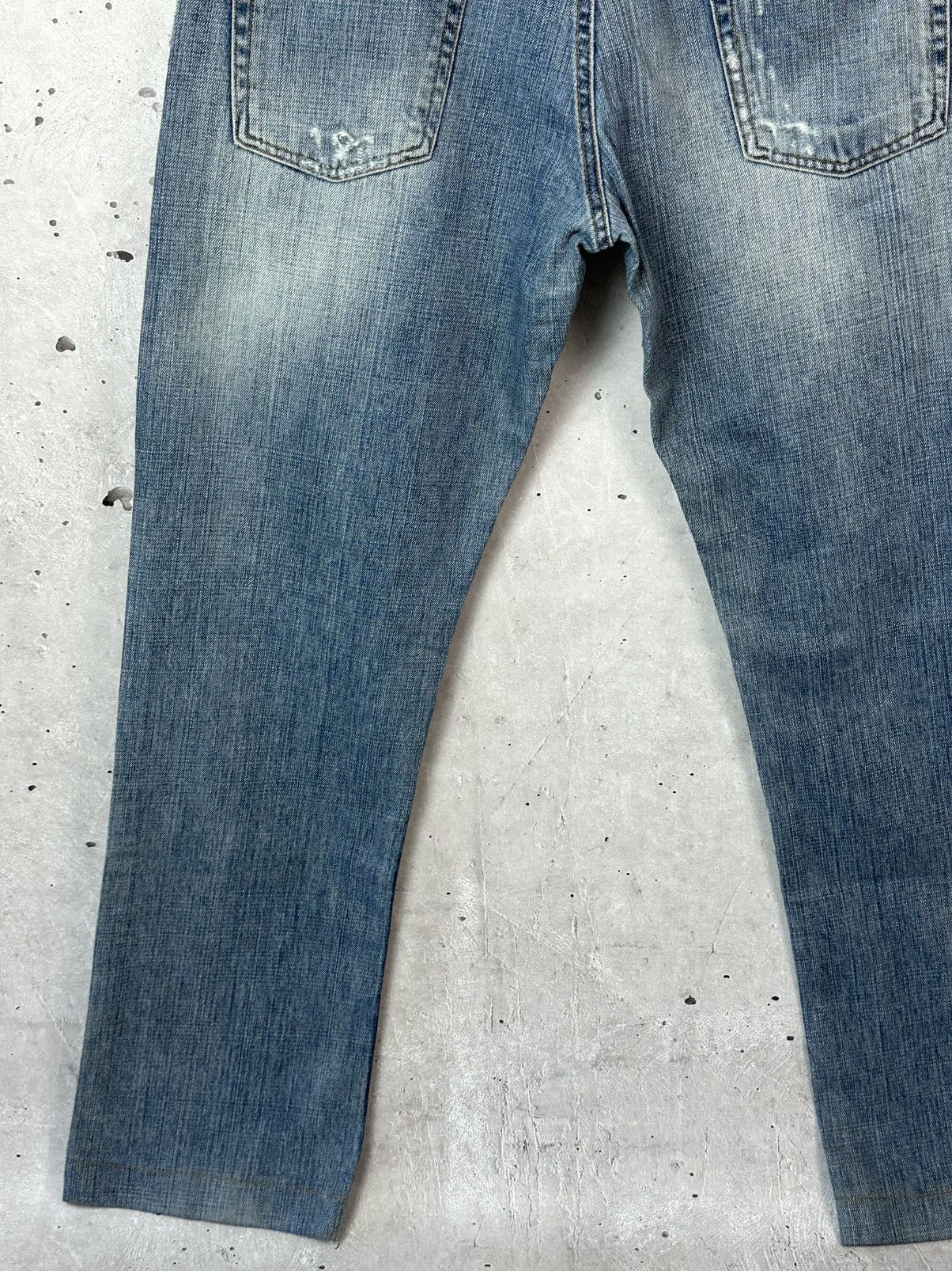 Dolce & Gabbana DG Vintage Dolce&Gabbana Loose Distressed Cotton Logo Jeans Size US 34 / EU 50 - 9 Thumbnail