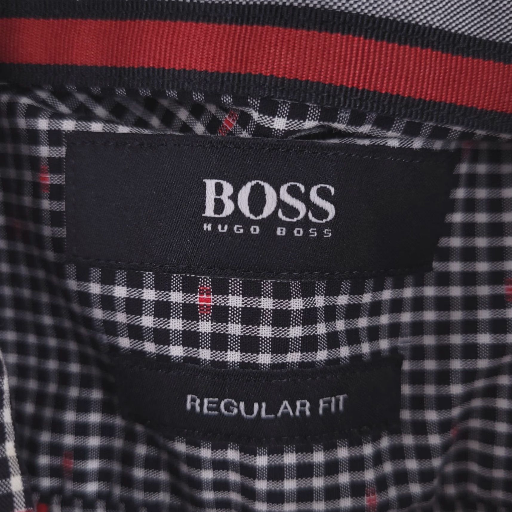Hugo Boss HUGO BOSS Shirt Mens 2XL Black Check Dress Shirt Long Sleeve Button-Up Size 48R - 3 Thumbnail