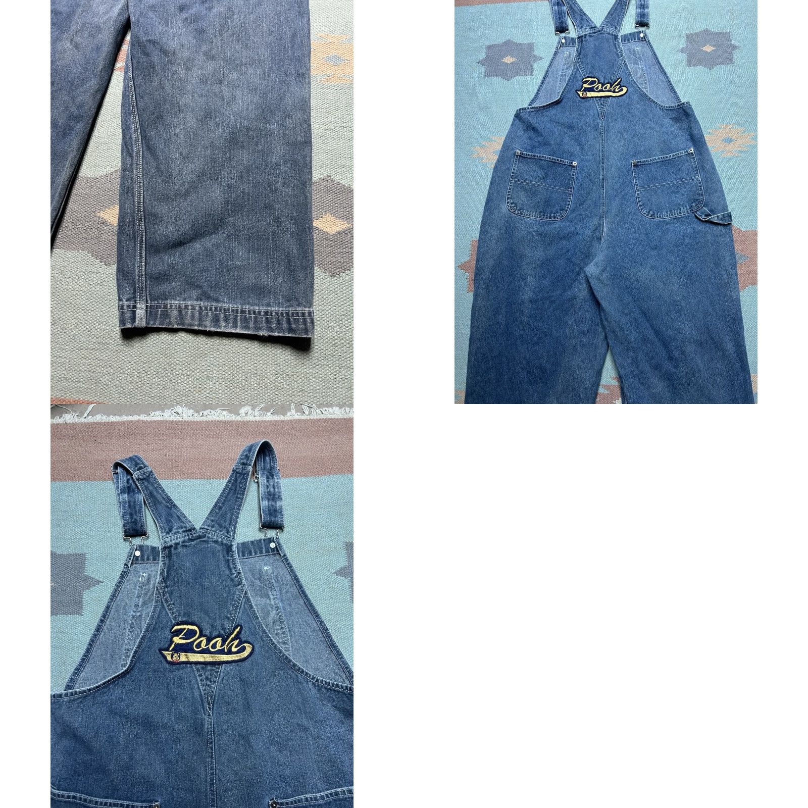 Disney VINTAGE Winnie the Pooh denim overalls embroidered Disney cartoon women 36/37 Denim Overalls Winnie the Pooh Embroidered Disney Women 36/37 Size 25" / US 0 / IT 36 - 8 Thumbnail