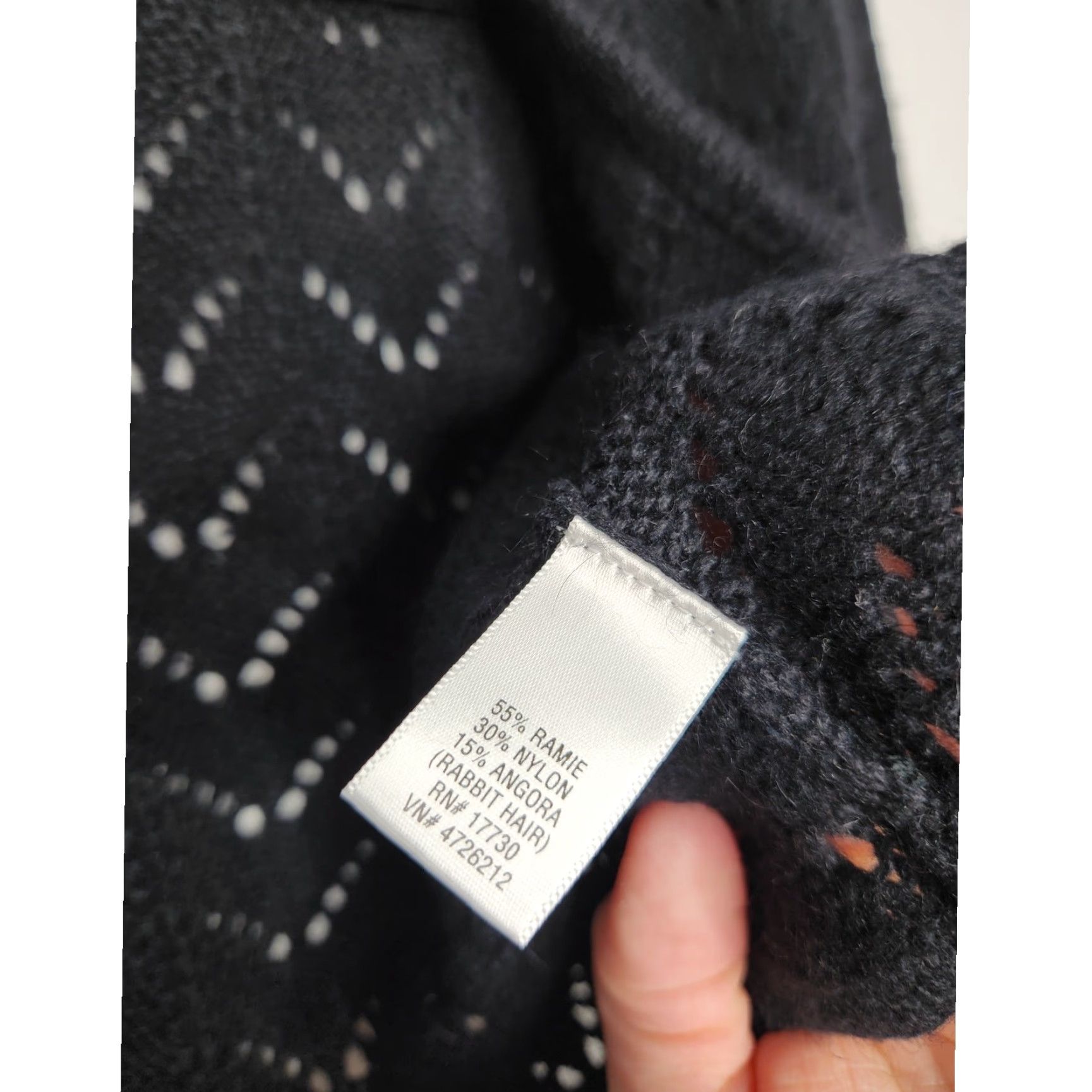 Mossimo VINTAGE Mossimo Cardigan Shirt Womens S Black Knit Bolero Angora Ramie NWT Short Length 14 Width 16 Size S / US 4 / IT 40 - 7 Thumbnail