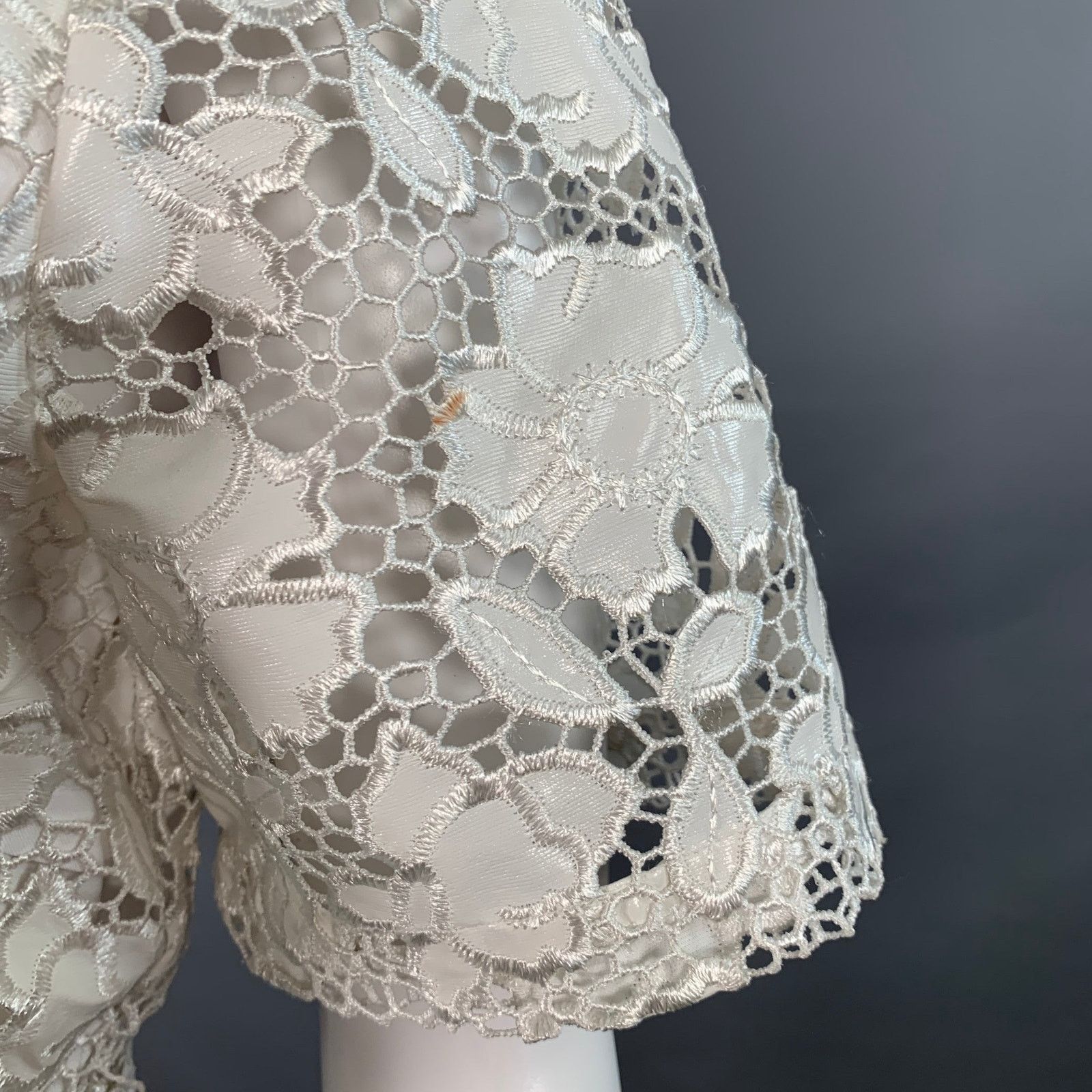 Other TOCCIN Size S Ivory Polyester Lace A-Line Belted Shirt Dress Size S / US 4 / IT 40 - 5 Thumbnail