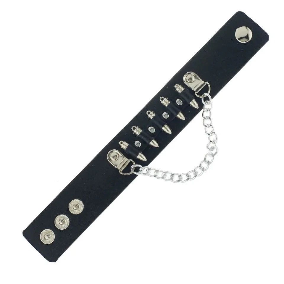Japanese Brand × Vintage Bullet Shape Chain Link Rock Cool Bracelet Size ONE SIZE - 4 Thumbnail