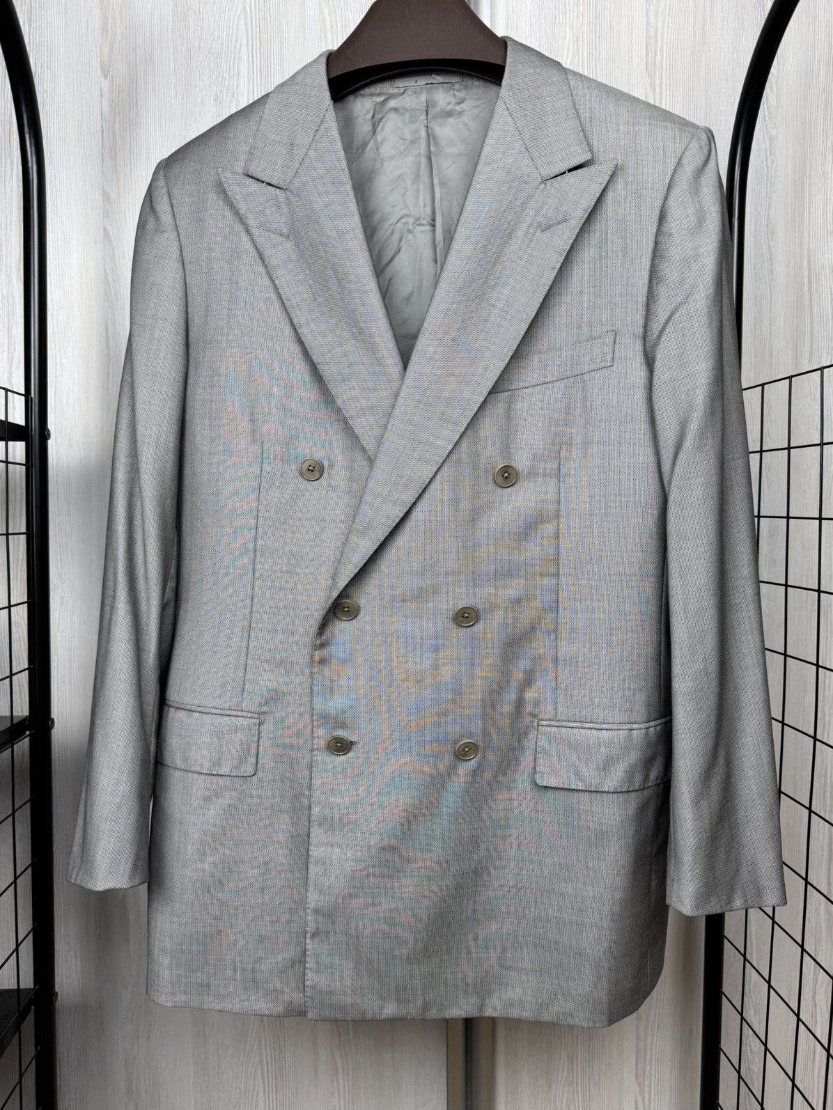 Ermenegildo Zegna Ermenegildo Zegna Trofeo silk double breasted blazer coat Size 42R - 2 Thumbnail