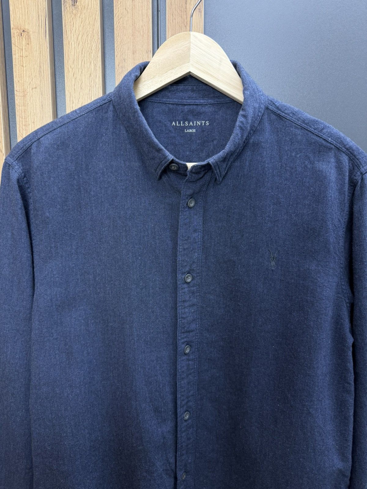 Allsaints Allsaints Millard Long Sleeve Cotton Shirt Size L Size US L / EU 52-54 / 3 - 5 Thumbnail