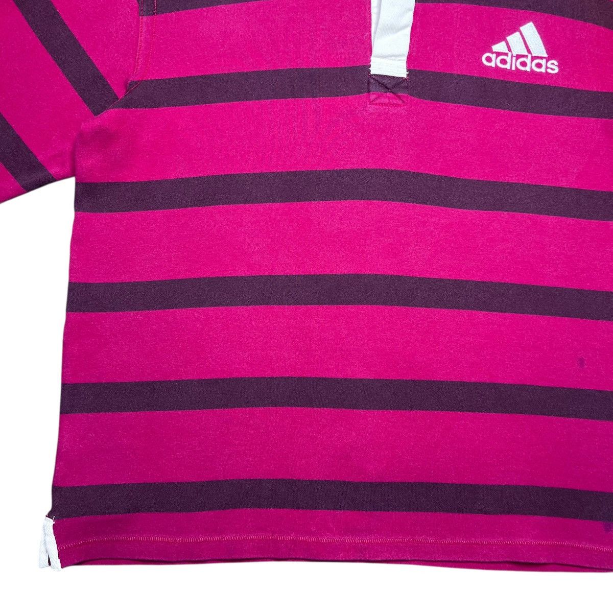Adidas Vtg 2010 Adidas Striped Number 16 Rugby Long Sleeve Shirt Size US L / EU 52-54 / 3 - 6 Thumbnail