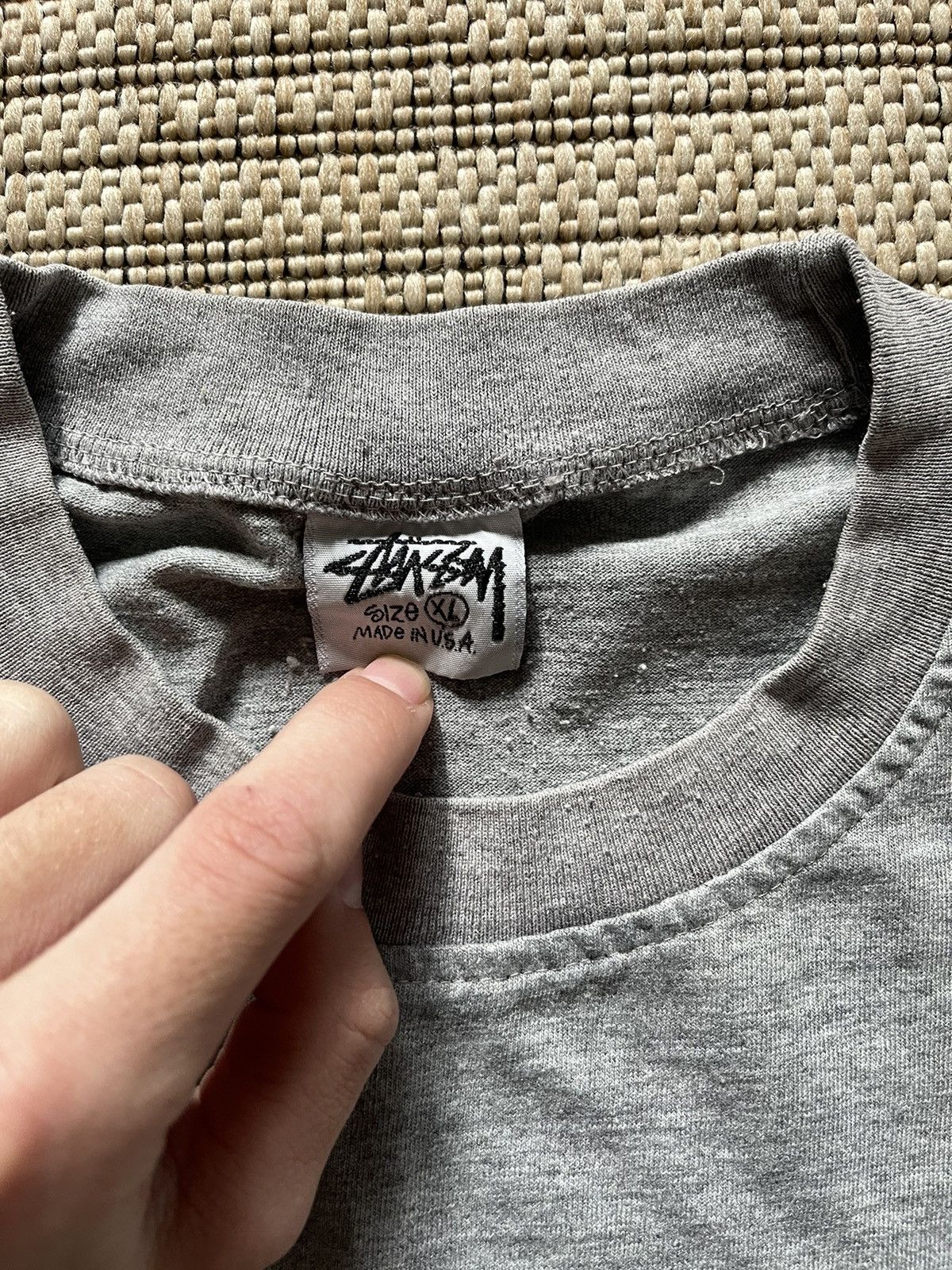 Stussy × Vintage 90s Stussy Jazz Vintage Tee shirt Made in USA skaters Size US XL / EU 56 / 4 - 5 Thumbnail