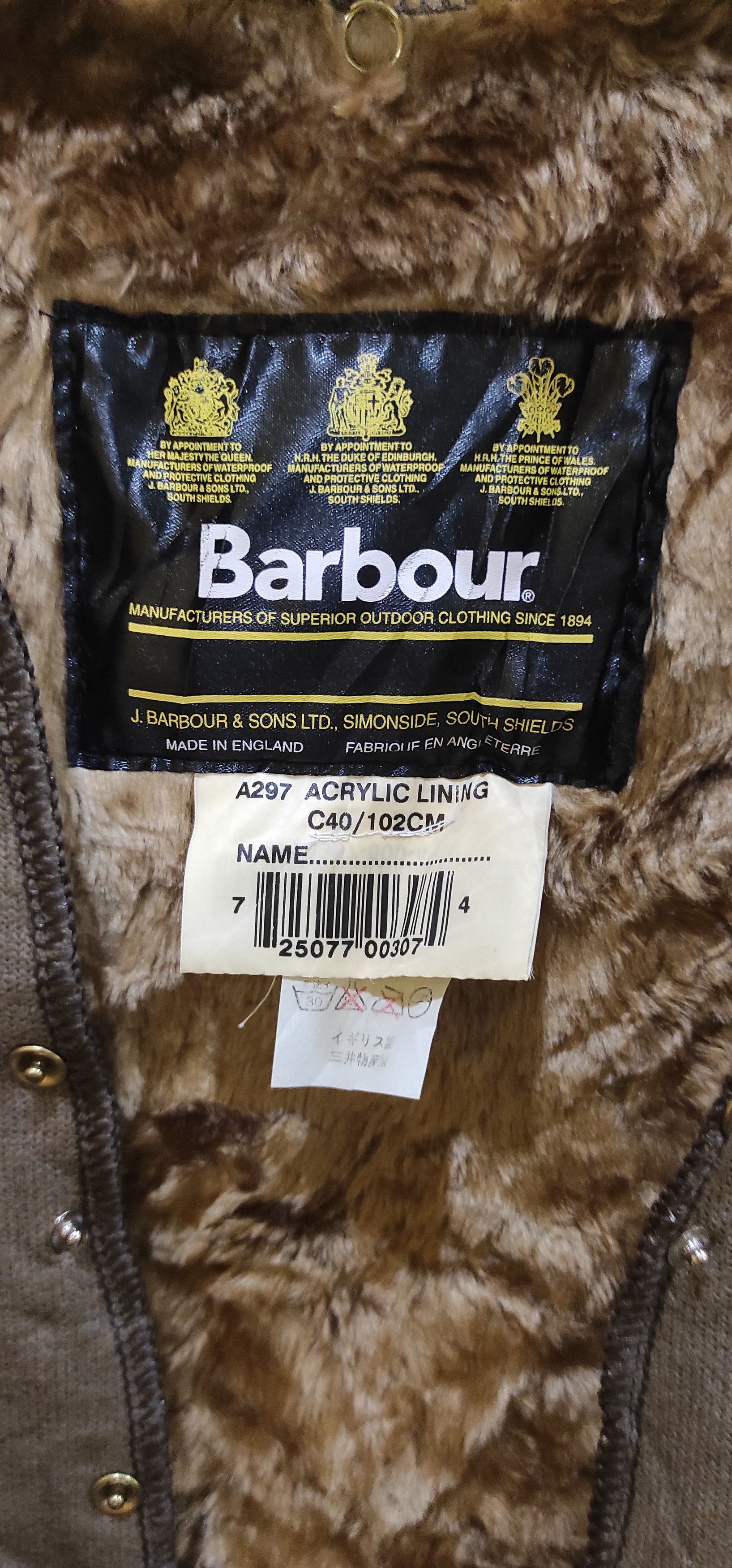 Barbour Vintage Barbour Sherpa Inner Lining Size US L / EU 52-54 / 3 - 6 Thumbnail
