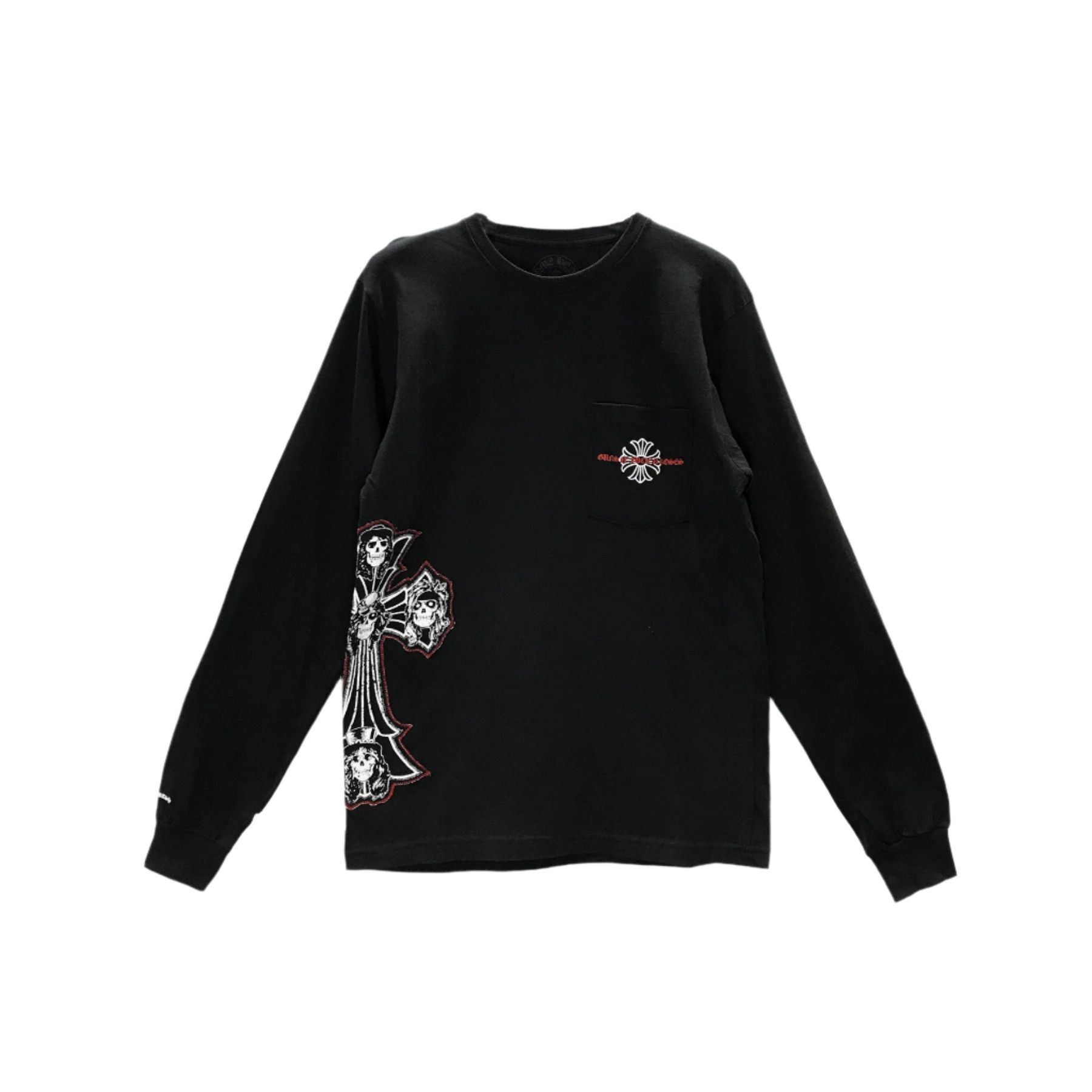 Chrome Hearts Chrome Hearts Gun N' Roses Cross Embroidered Long Sleeve Tee Size S / US 4 / IT 40 - 1 Thumbnail