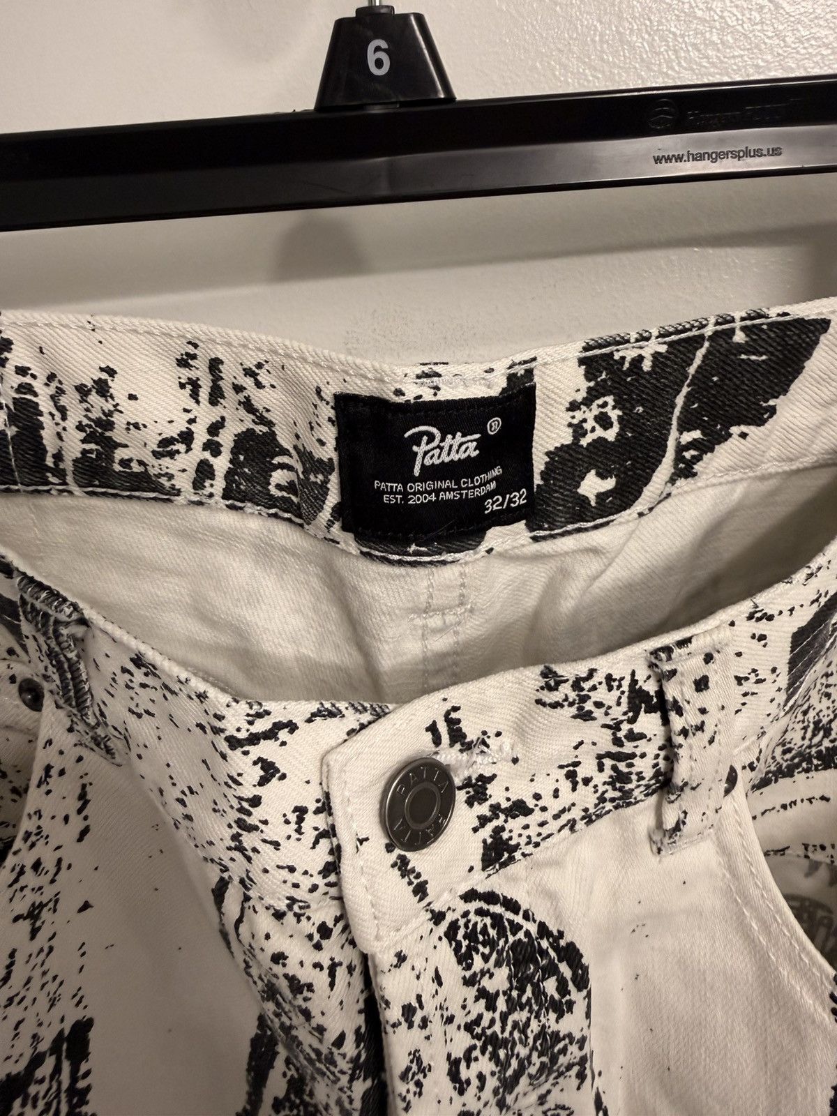 Patta Patta Black White Allover Print Denim Jeans 32/32 Size US 32 / EU 48 - 2 Thumbnail