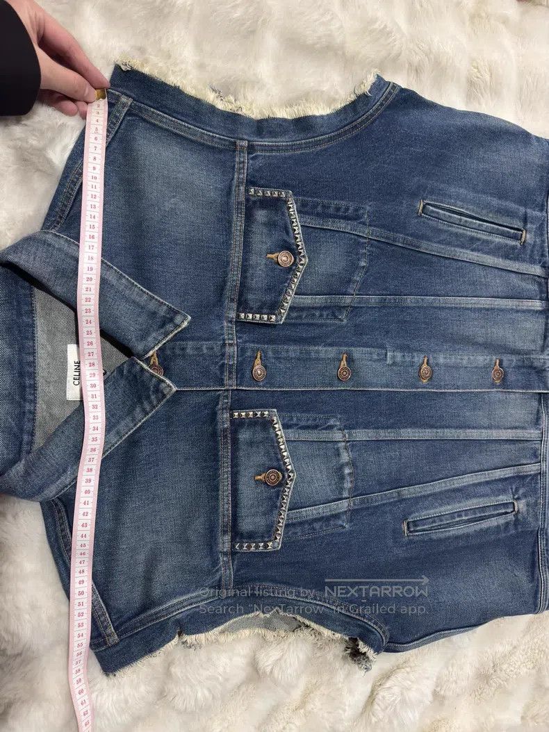 Celine CELINE Studded Heavy Duty Men's Denim Vest Size US XL / EU 56 / 4 - 6 Thumbnail