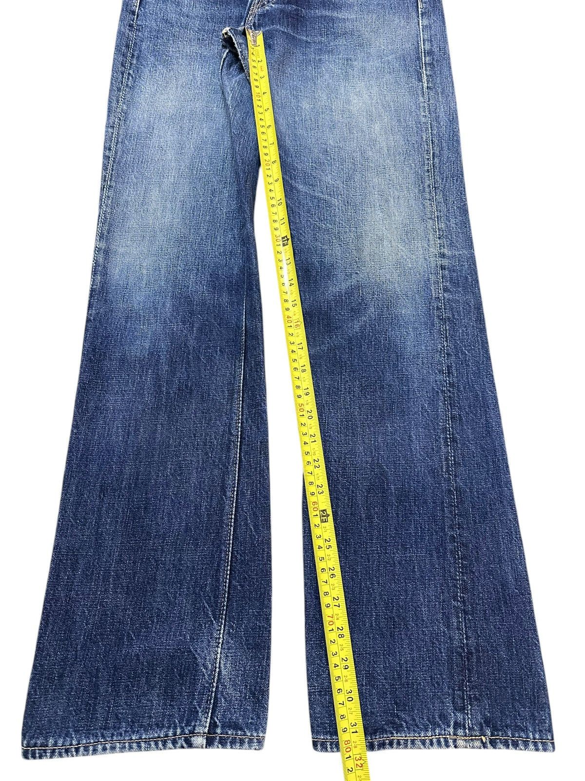 Full Count & Co. Vintage Japan Full Count Blue Faded Wash Wide Leg Jeans Size US 30 / EU 46 - 13 Thumbnail