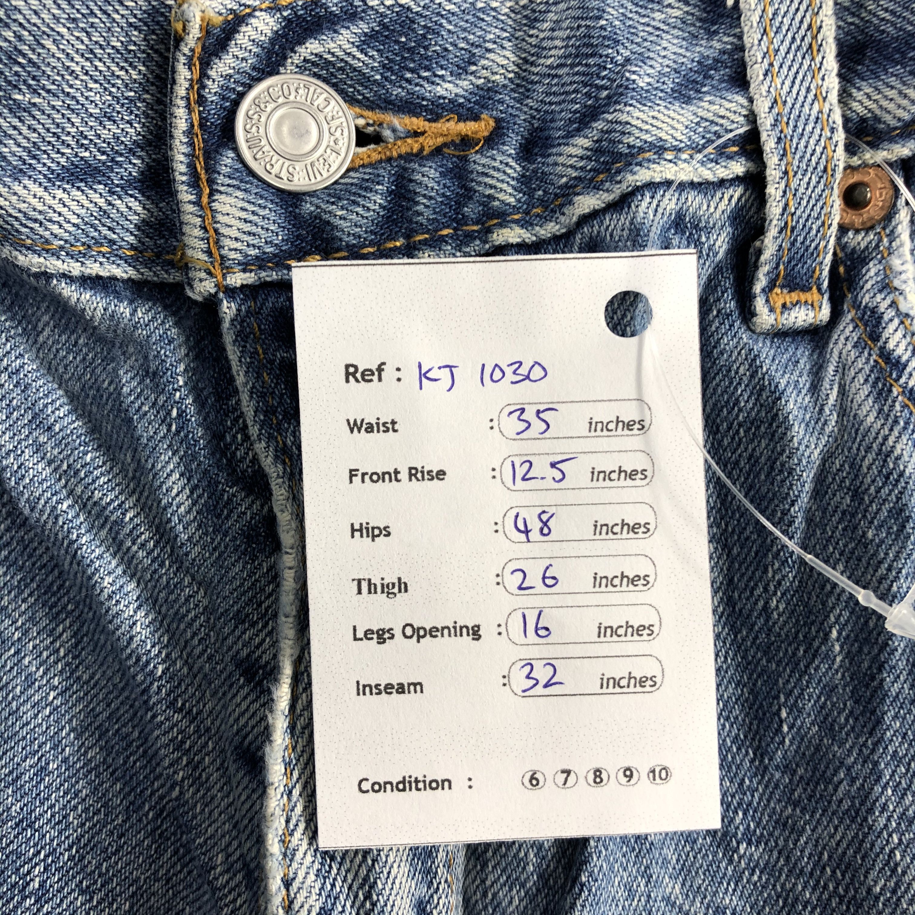 Levi's Vintage Levi's 550 Jeans Faded Blue Denim KJ1030 Size US 35 - 13 Thumbnail
