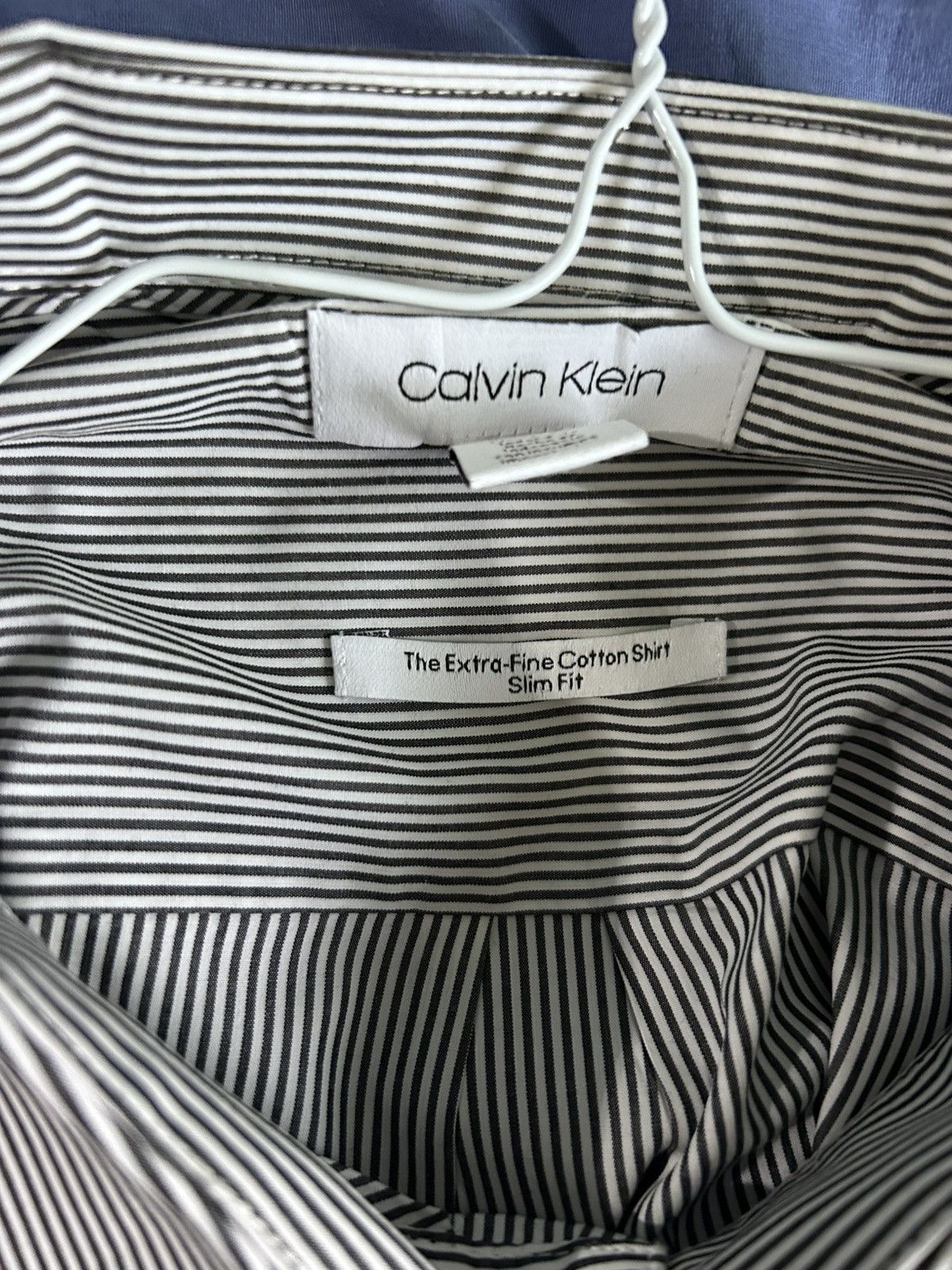 Calvin Klein Calvin Klein Striped Button-Up Shirt – Black & White Size US XL / EU 56 / 4 - 3 Thumbnail