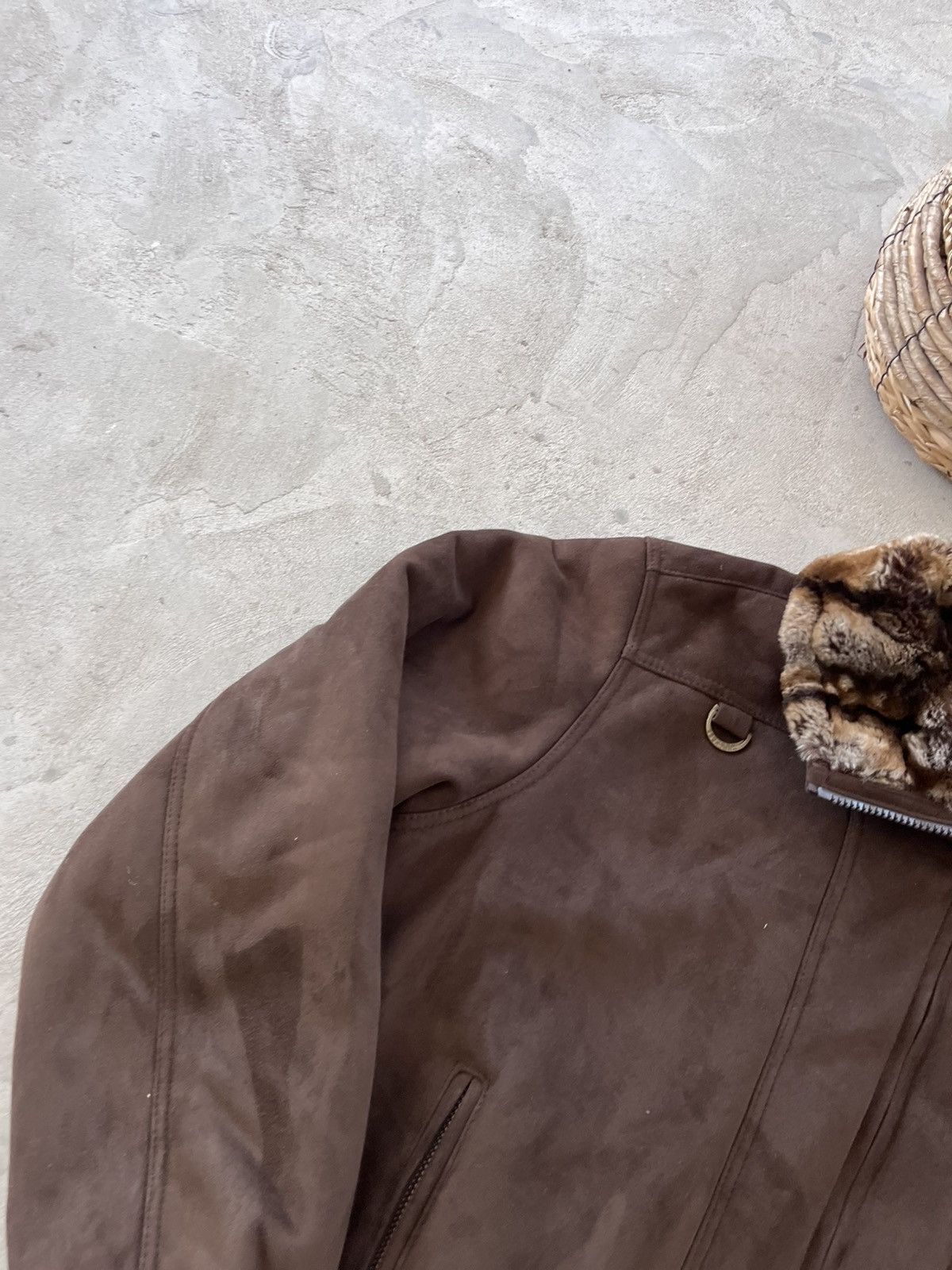 Sean John Sean John Shearling Coat Brown Jacket Faux Fur Suede Style Size US XXL / EU 58 / 5 - 4 Thumbnail
